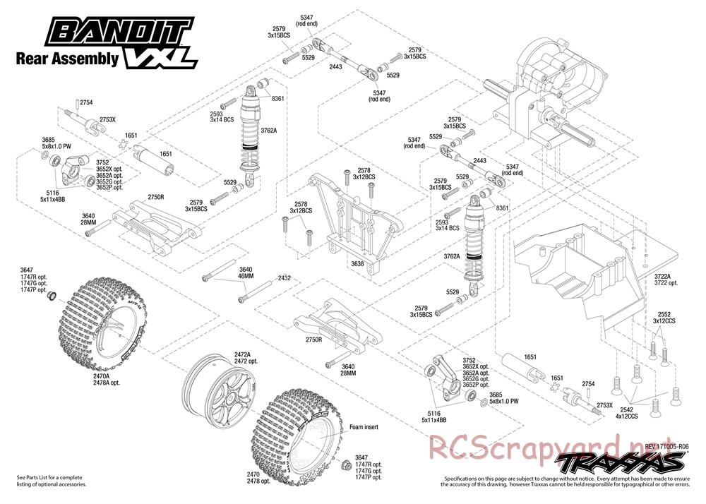 Traxxas - Bandit VXL TSM (2015) - Exploded Views - Page 3