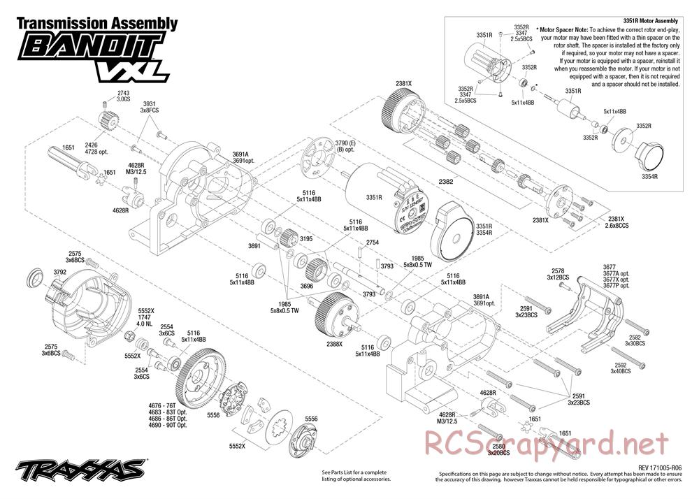 Traxxas - Bandit VXL TSM (2015) - Exploded Views - Page 4