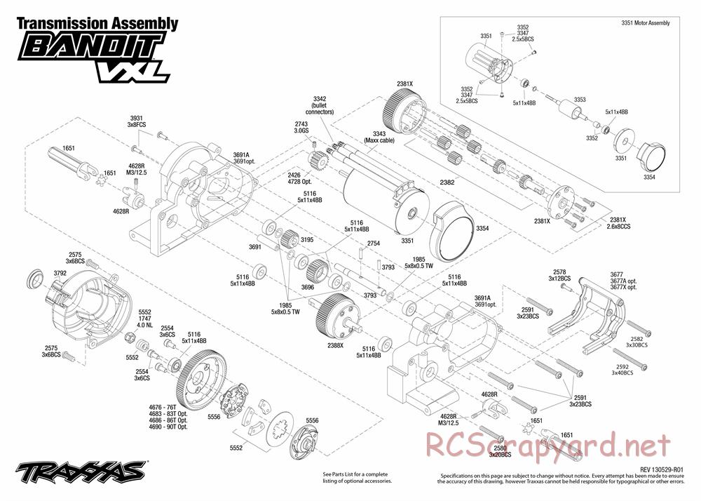 Traxxas - Bandit VXL (2007) - Exploded Views - Page 2