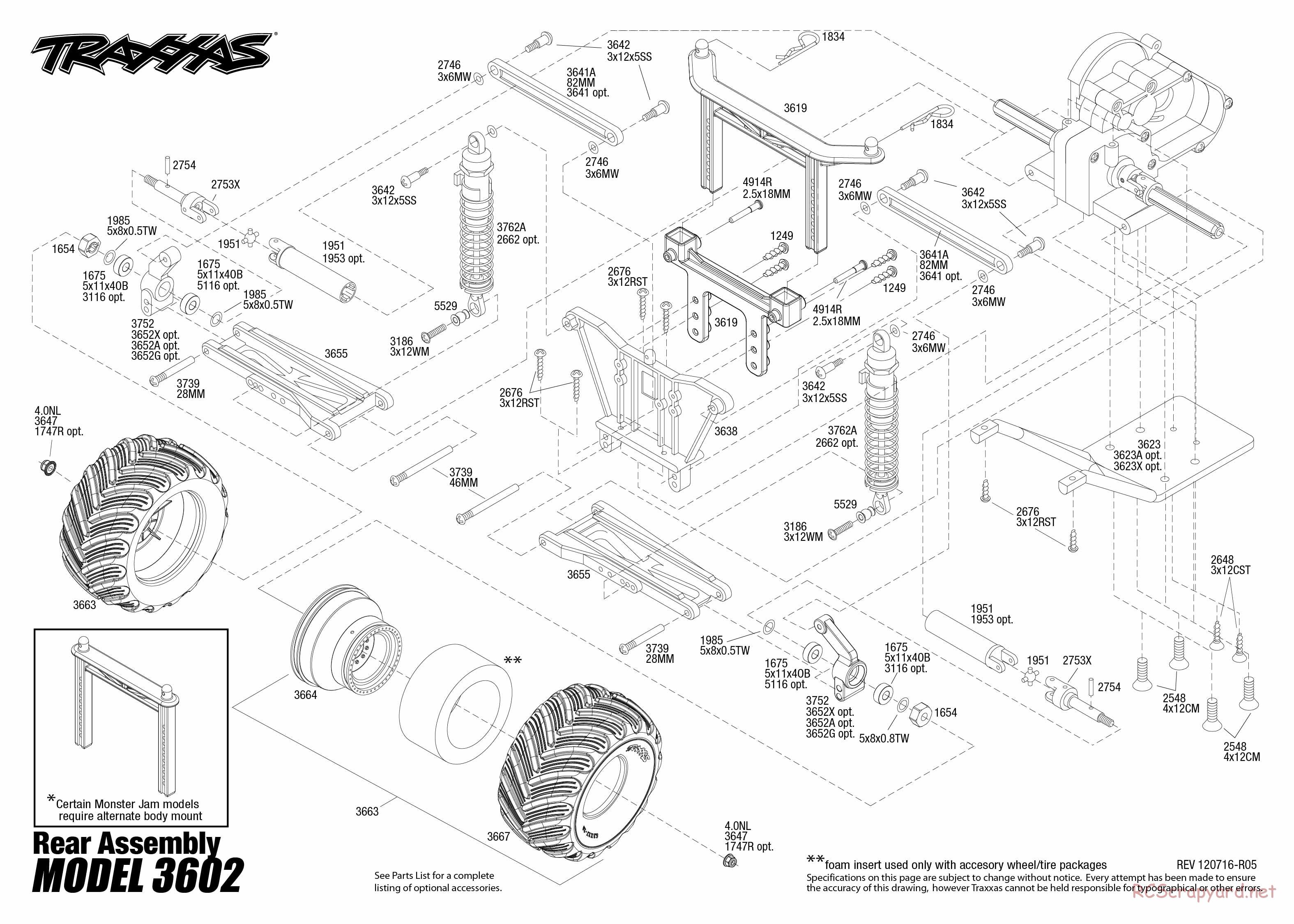 Traxxas - Monster Jam - Captain's Curse - Exploded Views - Page 3