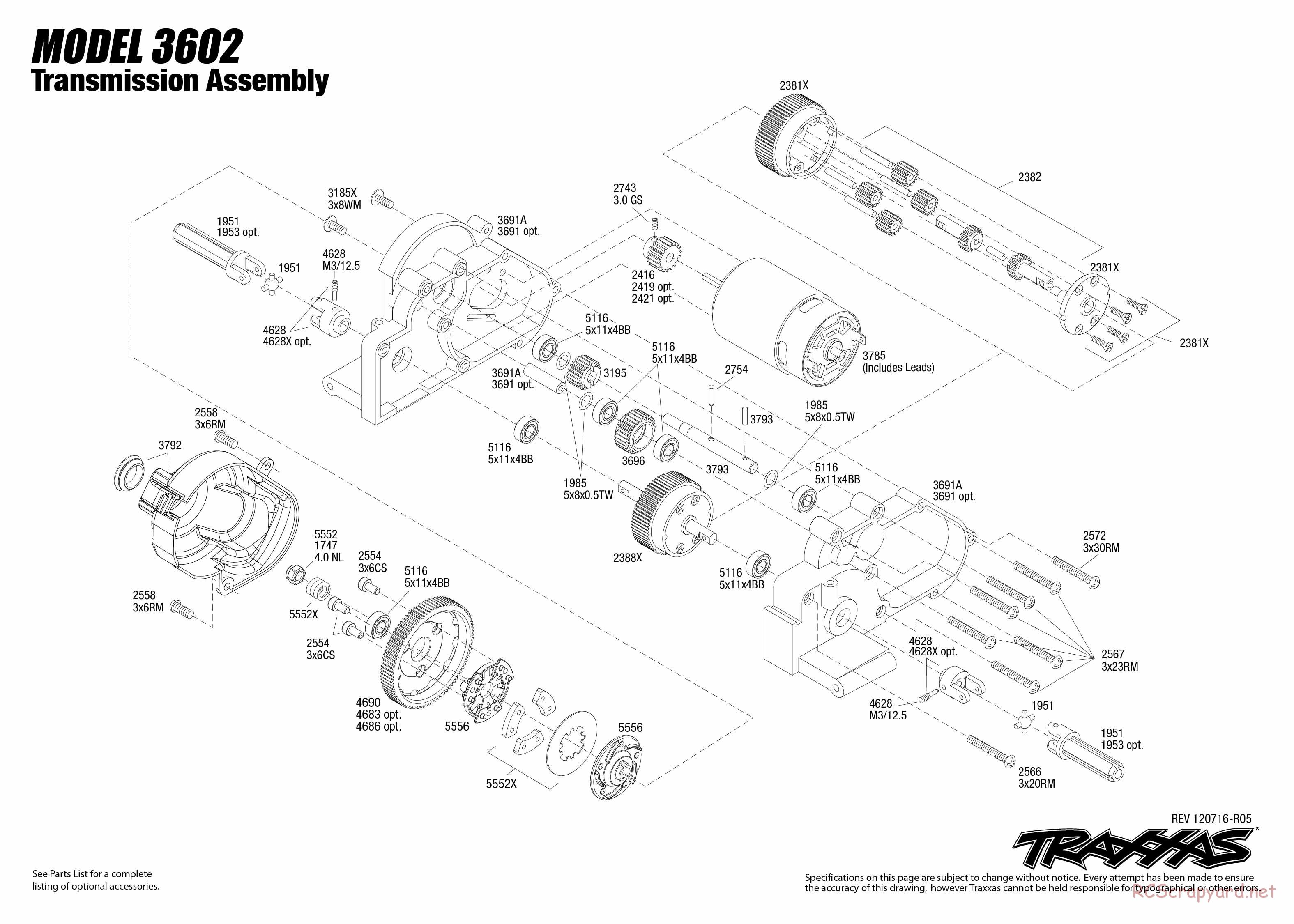 Traxxas - Monster Jam - Captain's Curse - Exploded Views - Page 4