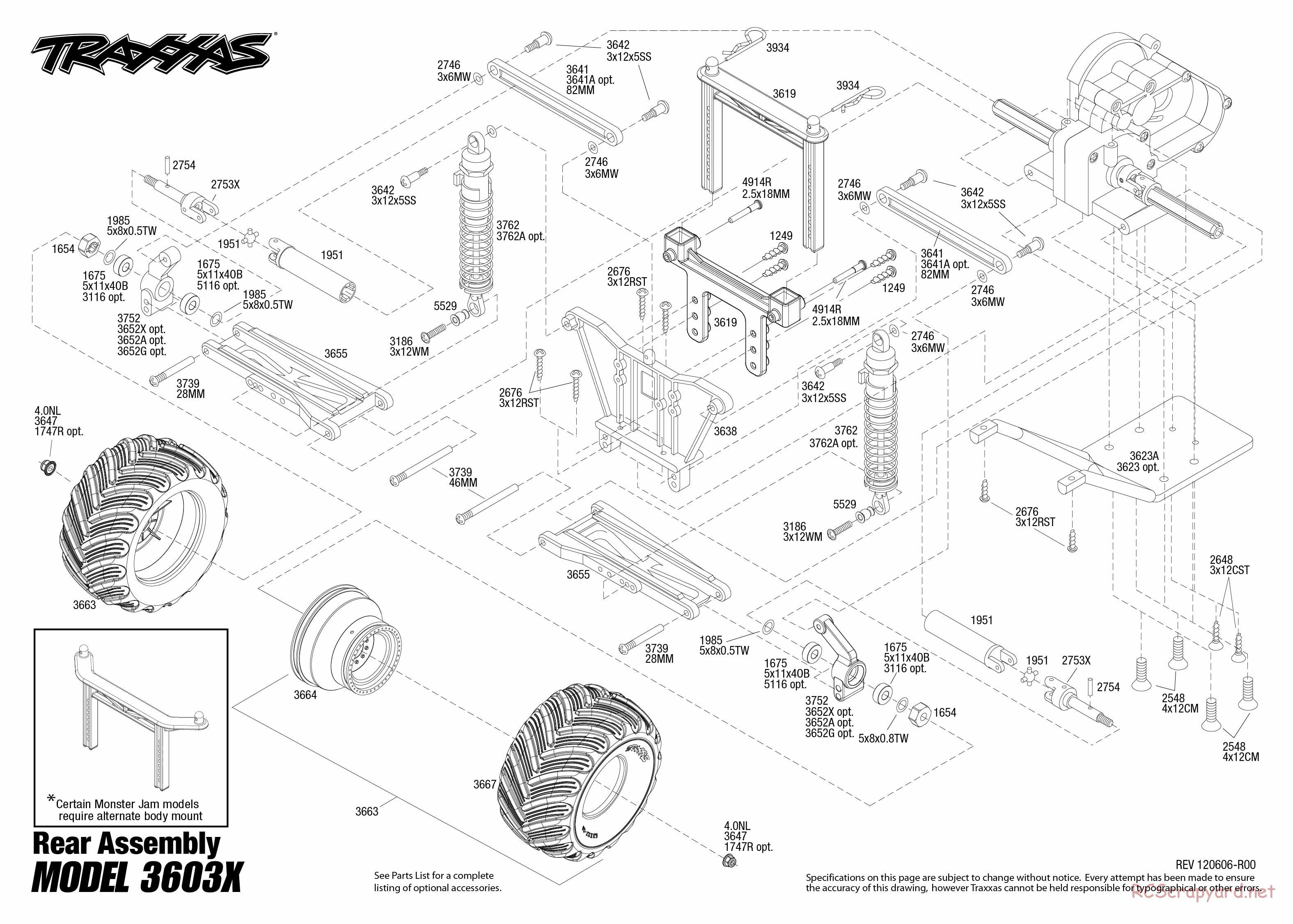 Traxxas - Monster Jam - Grave Digger 30th Anniversary Special - Exploded Views - Page 3