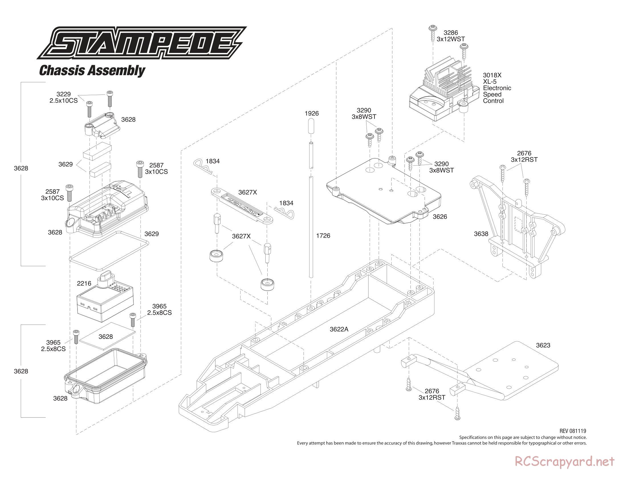 Traxxas - Stampede XL-5 - Exploded Views - Page 1