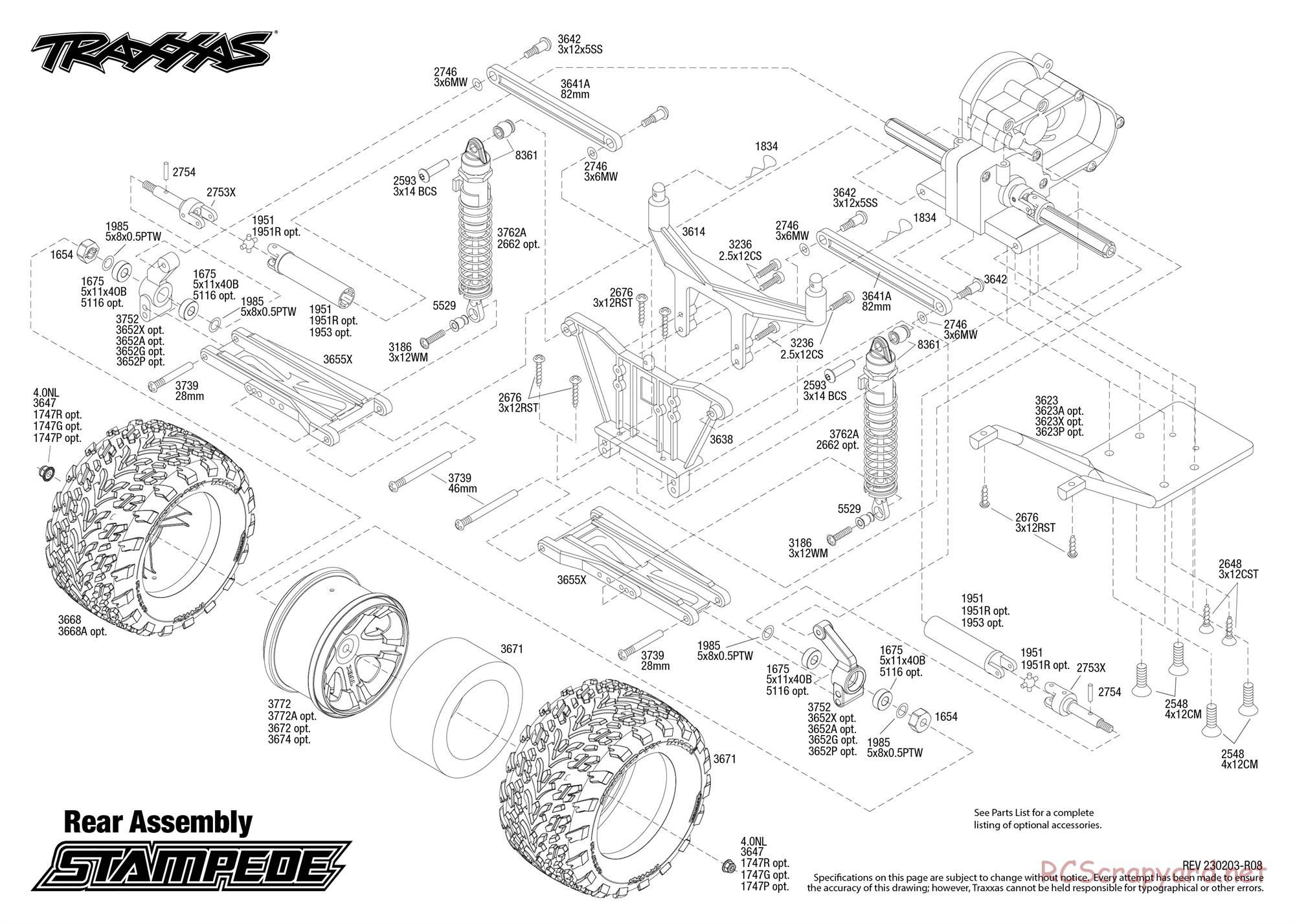 Traxxas - Stampede XL-5 (2015) - Exploded Views - Page 3