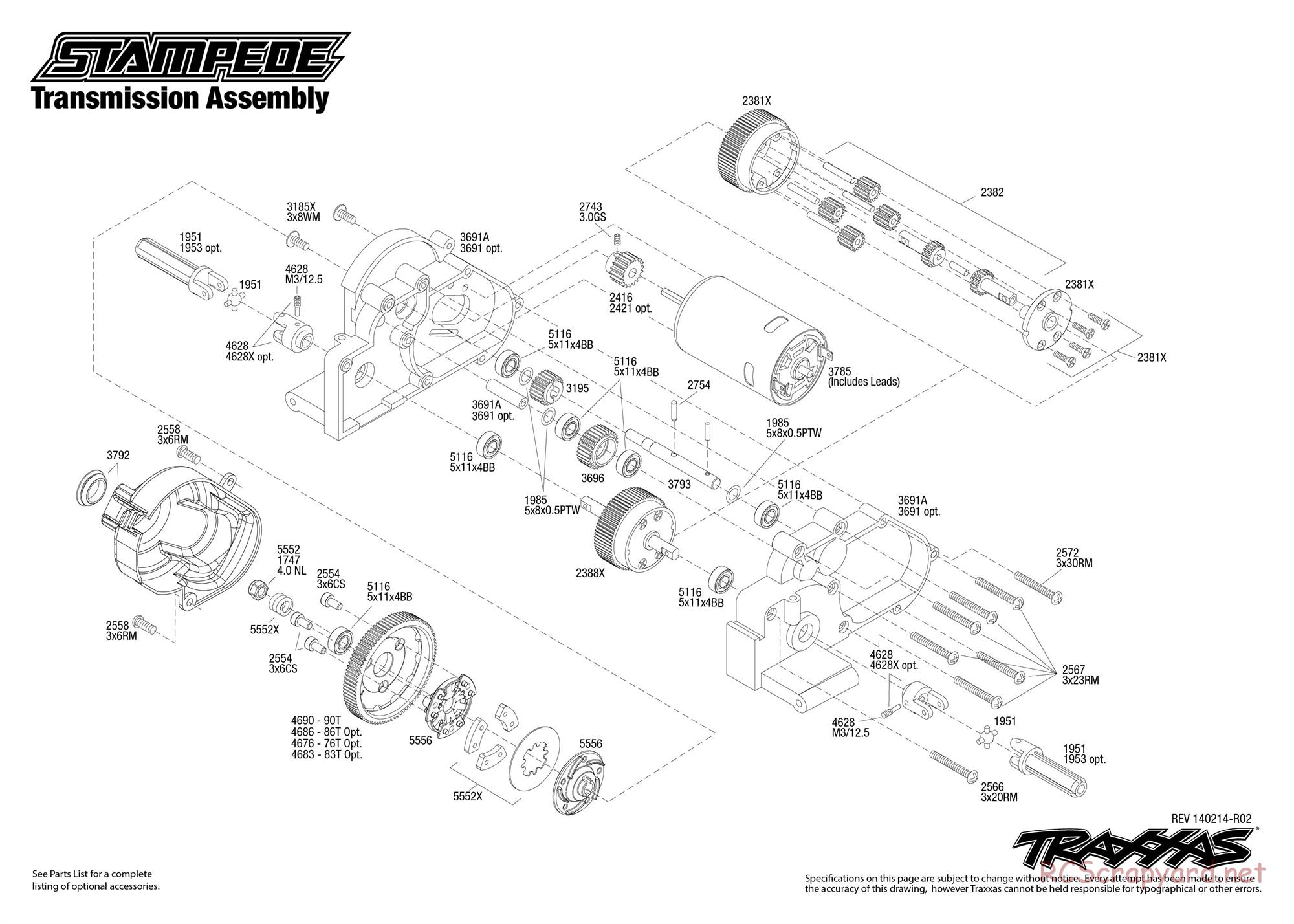 Traxxas - Stampede XL-5 - Exploded Views - Page 4