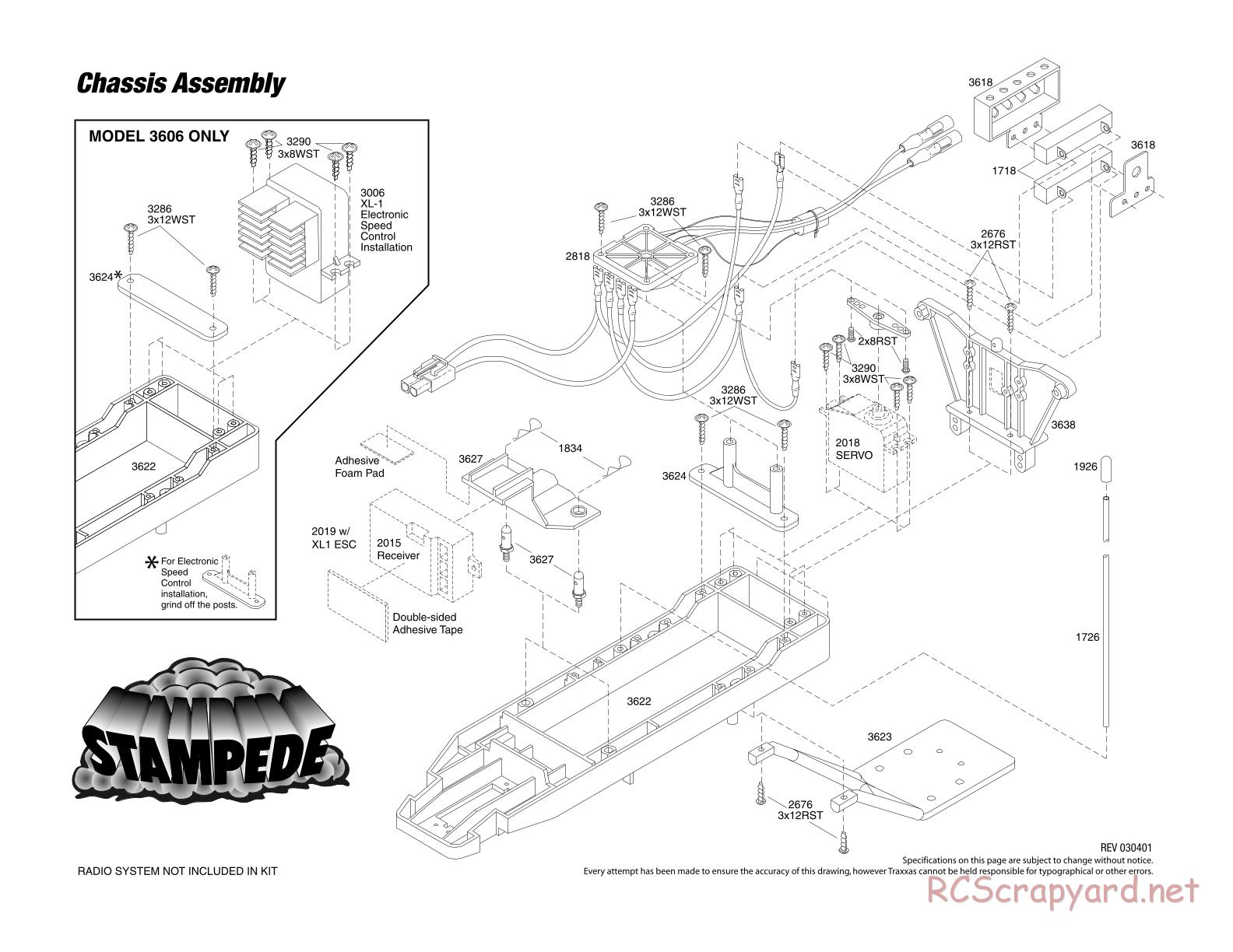 Traxxas - Stampede XL-1 - Exploded Views - Page 1