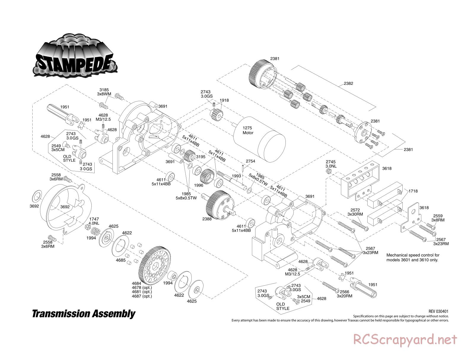 Traxxas - Stampede XL-1 - Exploded Views - Page 4