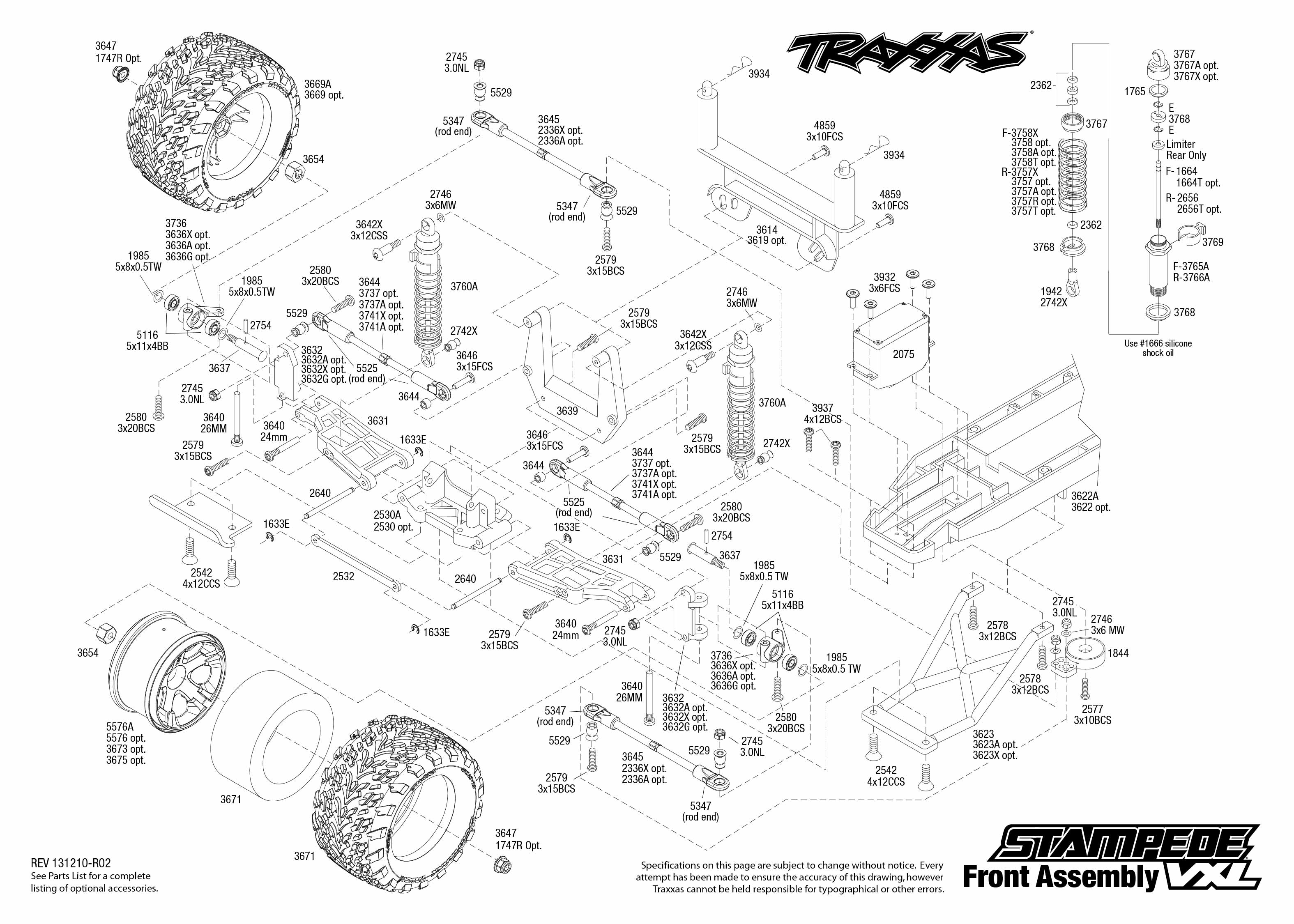 Traxxas - Stampede VXL - Exploded Views - Page 2