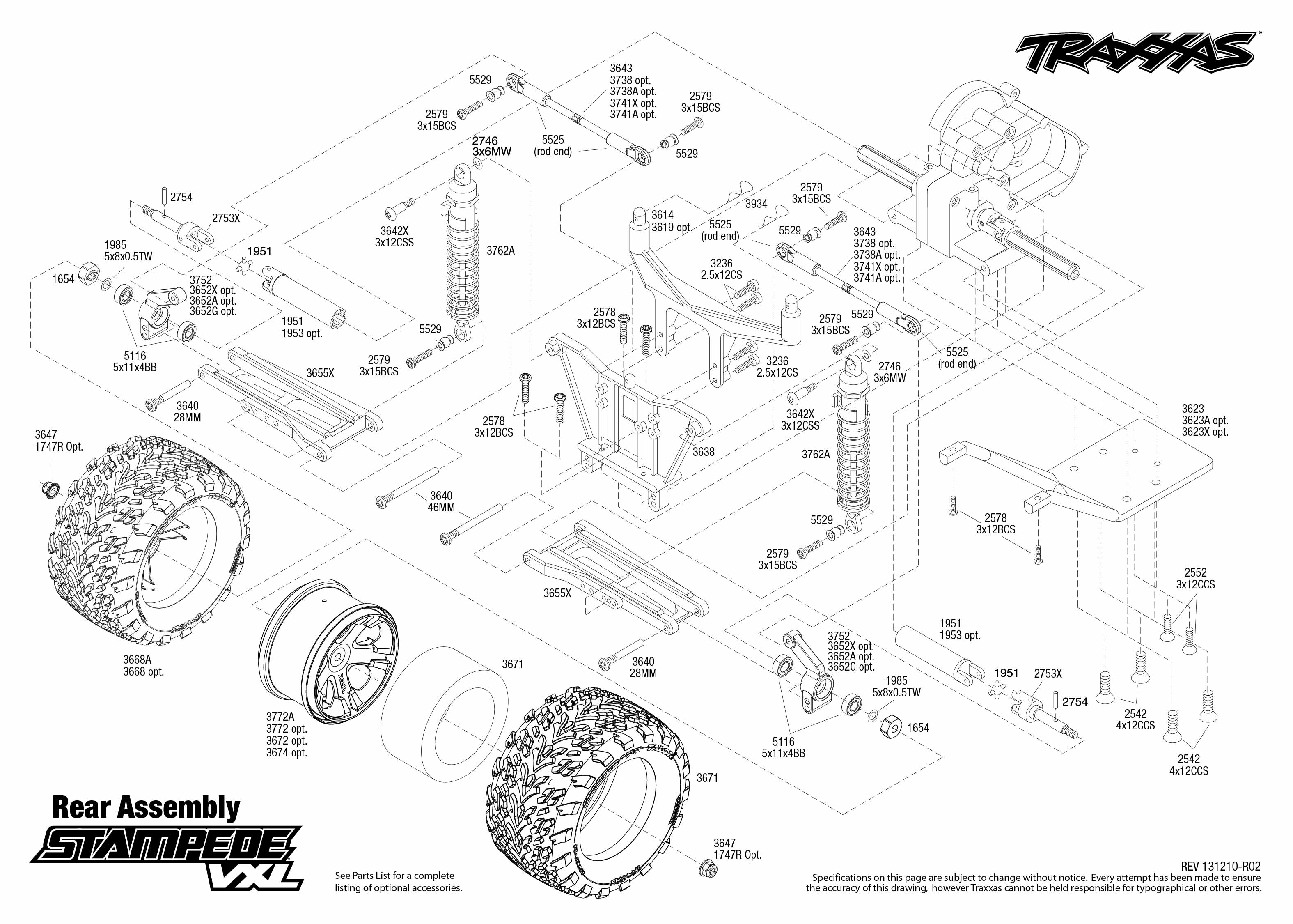 Traxxas - Stampede VXL - Exploded Views - Page 3