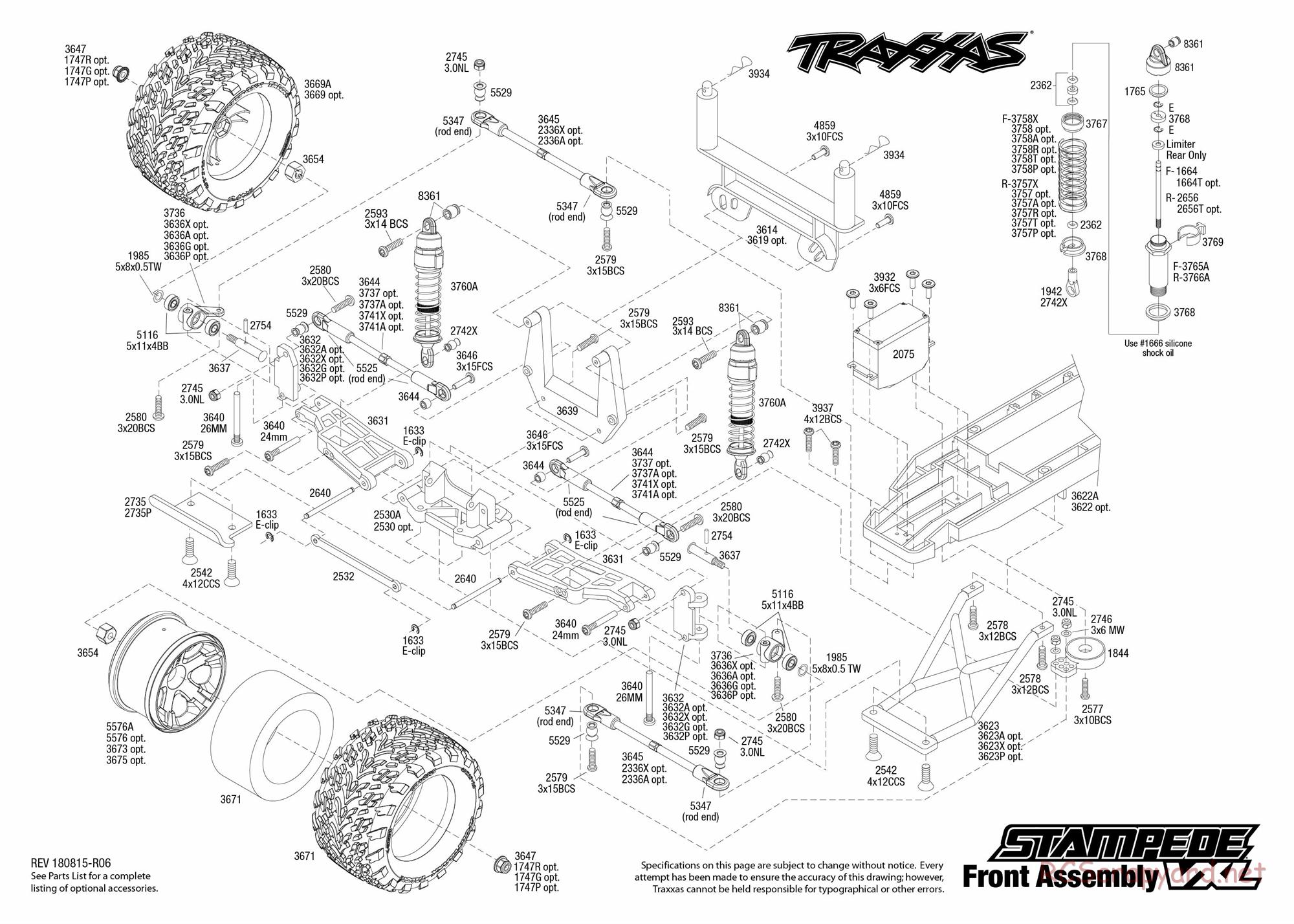 Traxxas - Stampede VXL - Exploded Views - Page 2