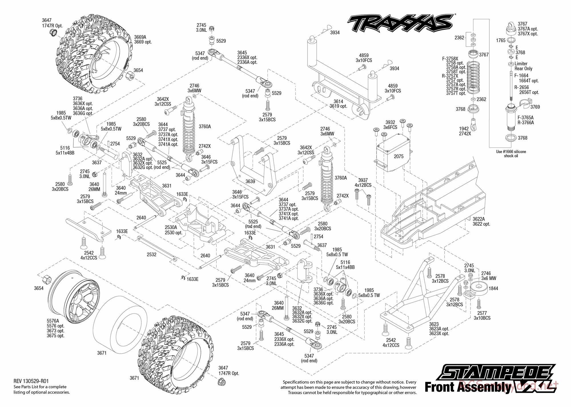 Traxxas - Stampede VXL - Exploded Views - Page 2