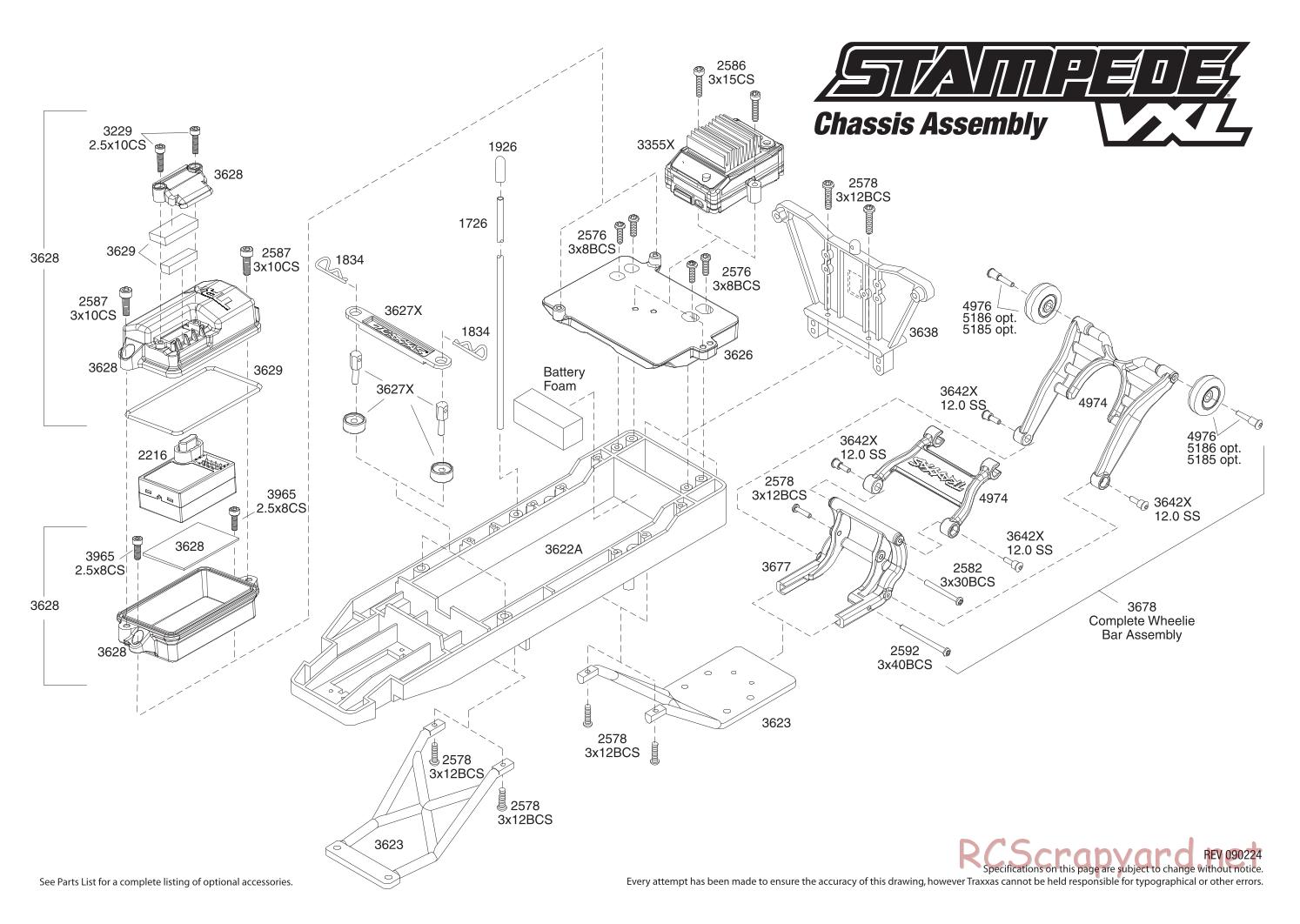 Traxxas - Stampede VXL - Exploded Views - Page 1