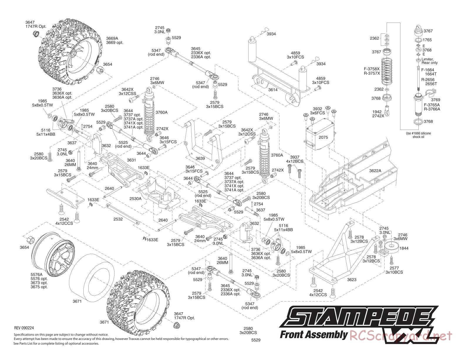 Traxxas - Stampede VXL - Exploded Views - Page 2