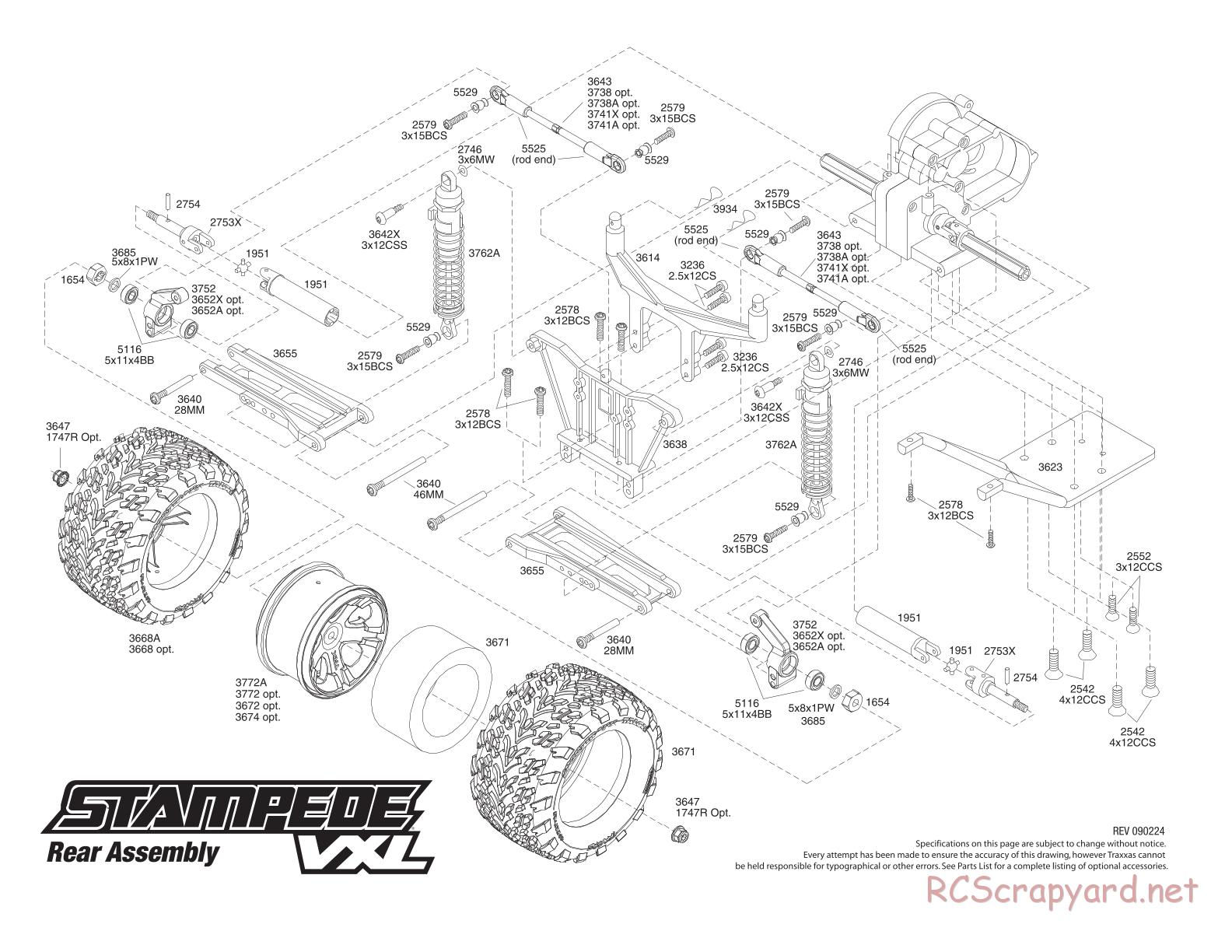 Traxxas - Stampede VXL - Exploded Views - Page 3