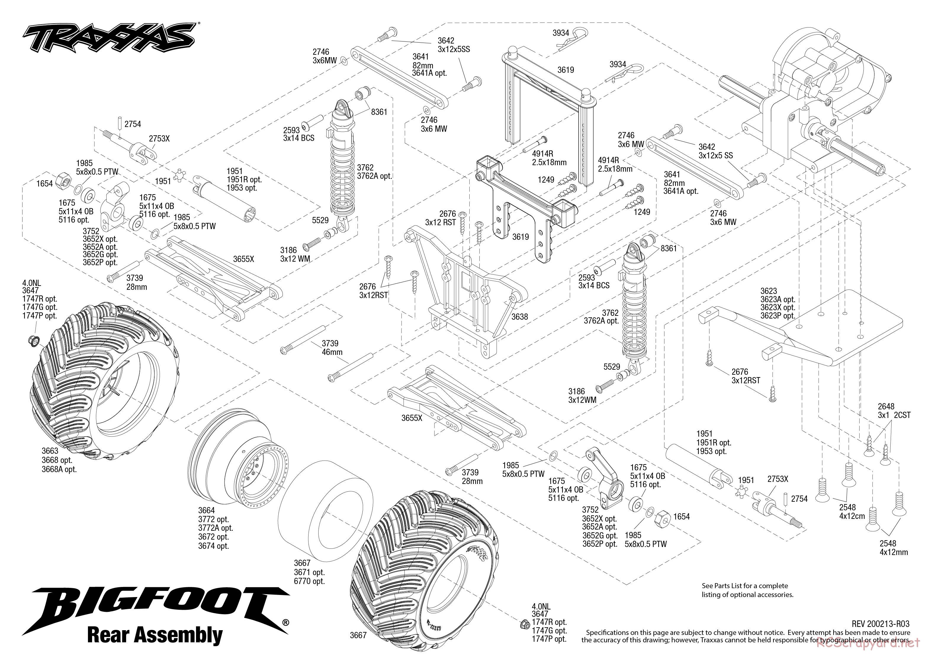 Traxxas - Bigfoot - Exploded Views - Page 3