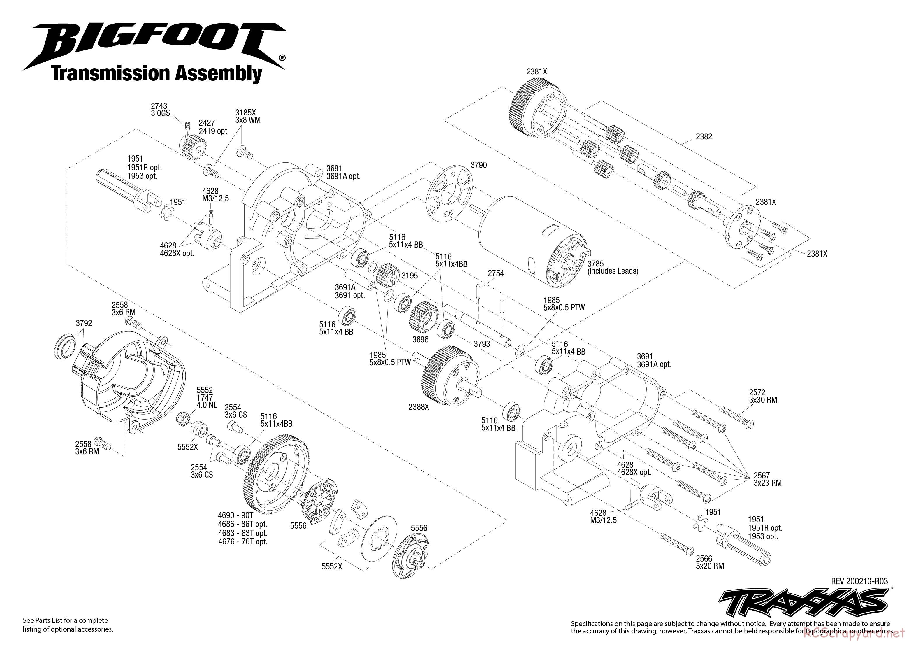 Traxxas - Bigfoot - Exploded Views - Page 4