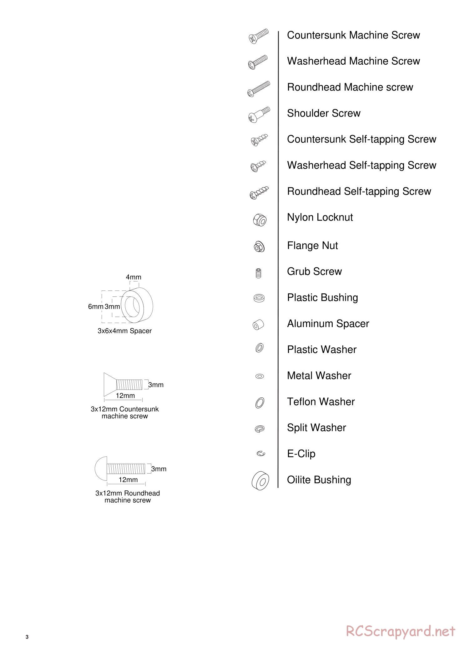 Traxxas - Bandit / Rustler - Manual - Page 3