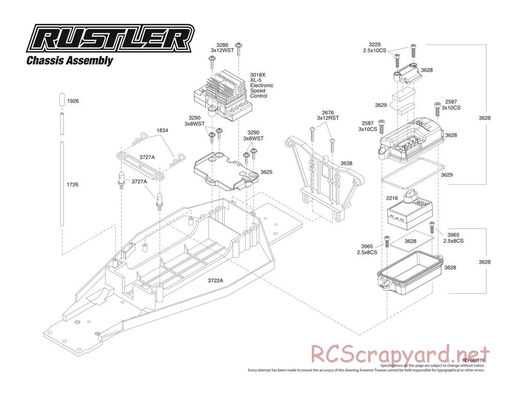 Traxxas - Rustler XL-5 - Exploded Views - Page 1