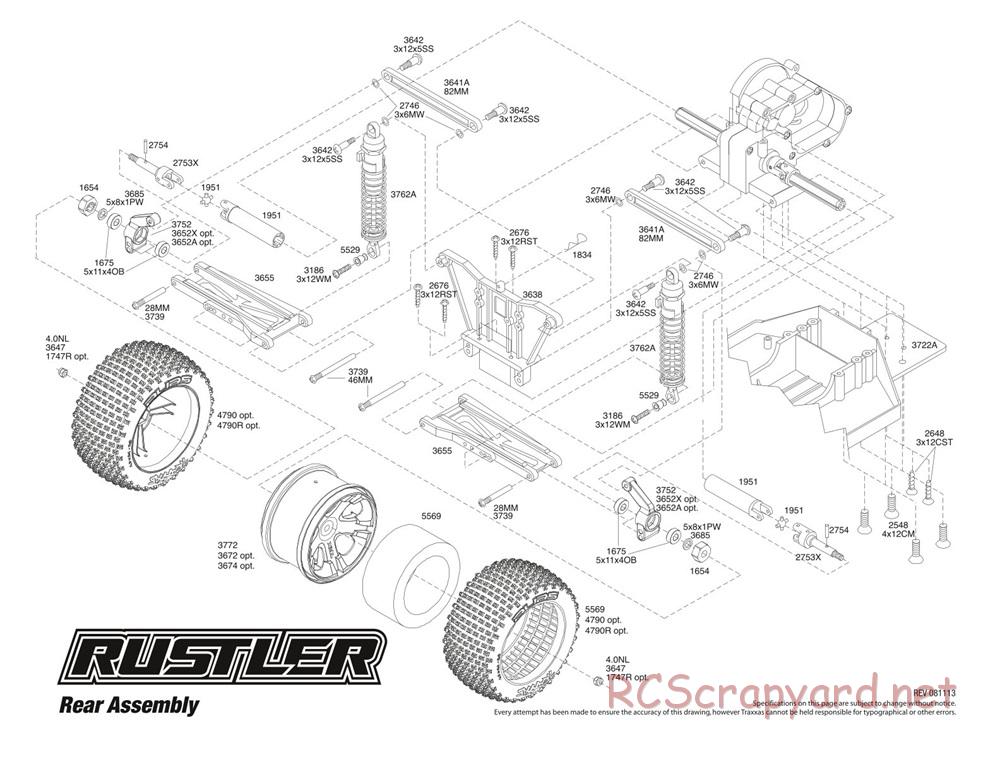 Traxxas - Rustler XL-5 - Exploded Views - Page 3