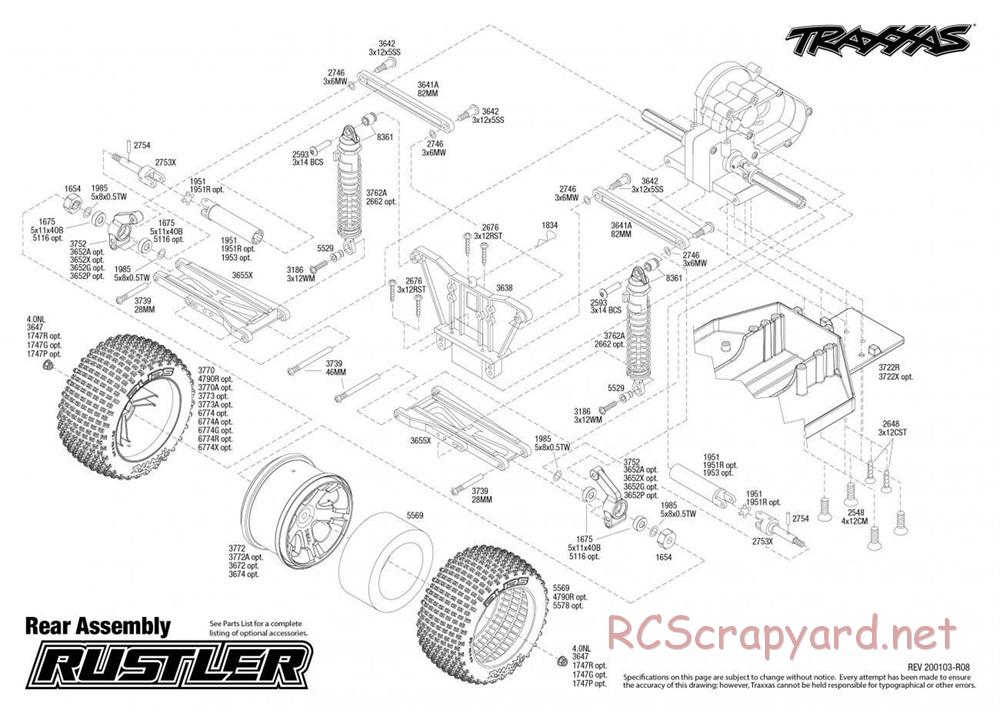 Traxxas - Rustler XL-5 - Exploded Views - Page 3