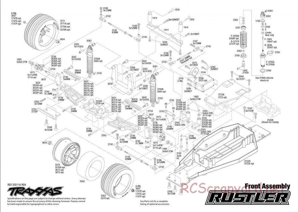 Traxxas - Rustler XL-5 (2018) - Exploded Views - Page 2