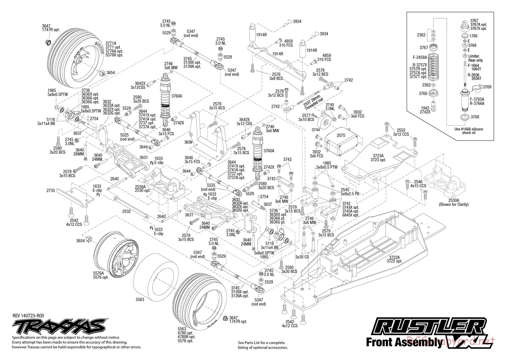 Traxxas - Rustler VXL (2015) - Exploded Views - Page 2