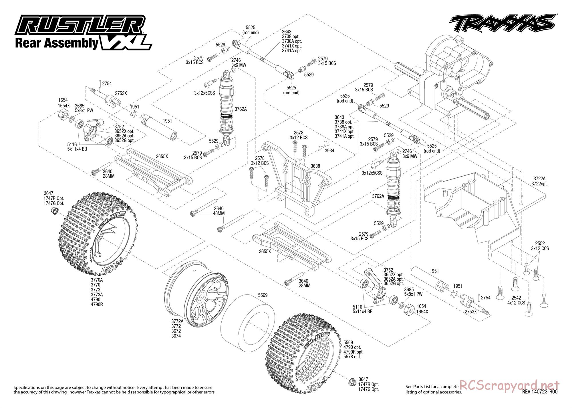 Traxxas - Rustler VXL (2015) - Exploded Views - Page 3