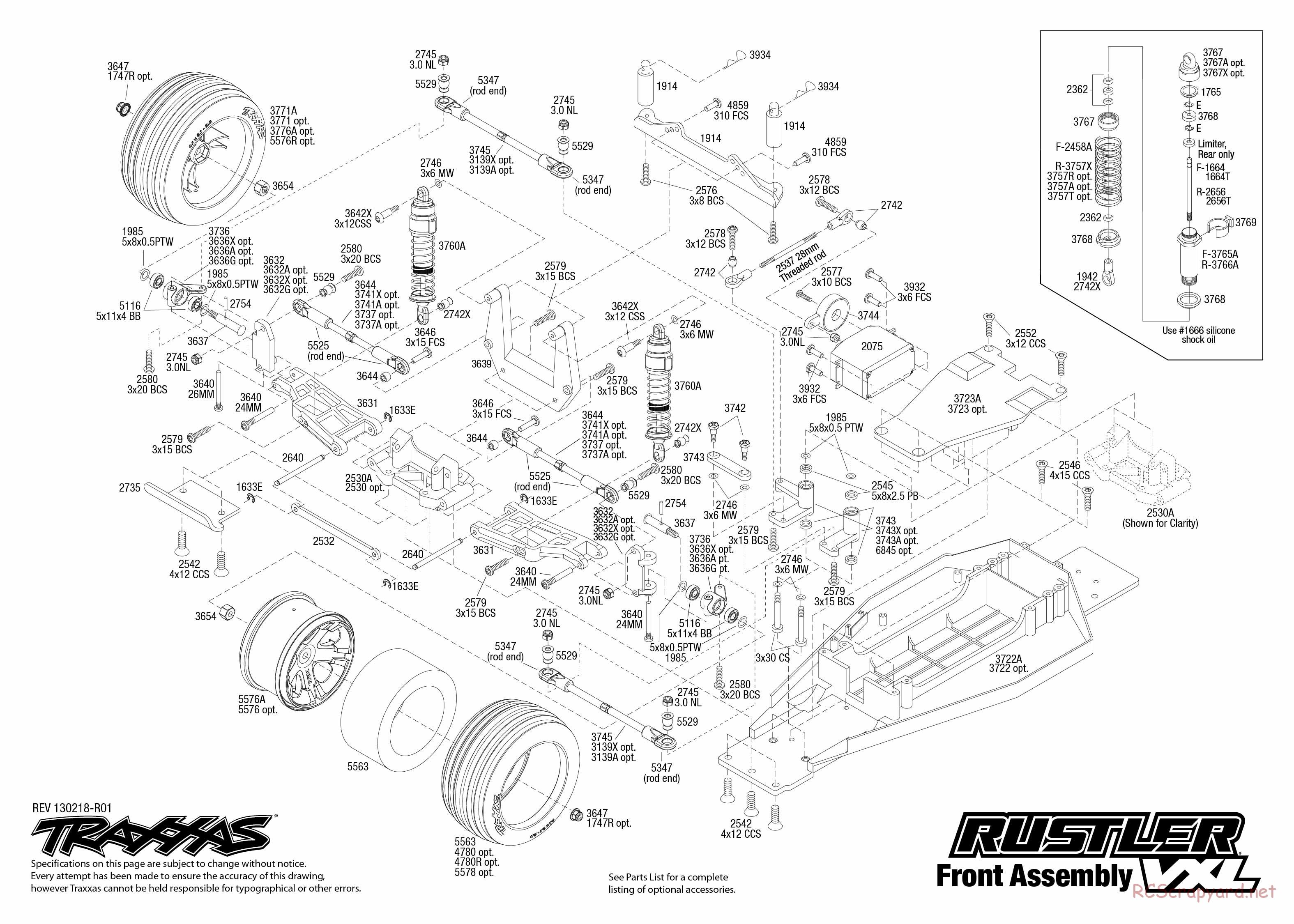 Traxxas - Rustler VXL (2012) - Exploded Views - Page 2