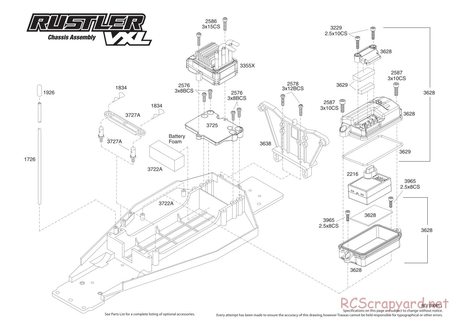 Traxxas - Rustler VXL (2007) - Exploded Views - Page 1