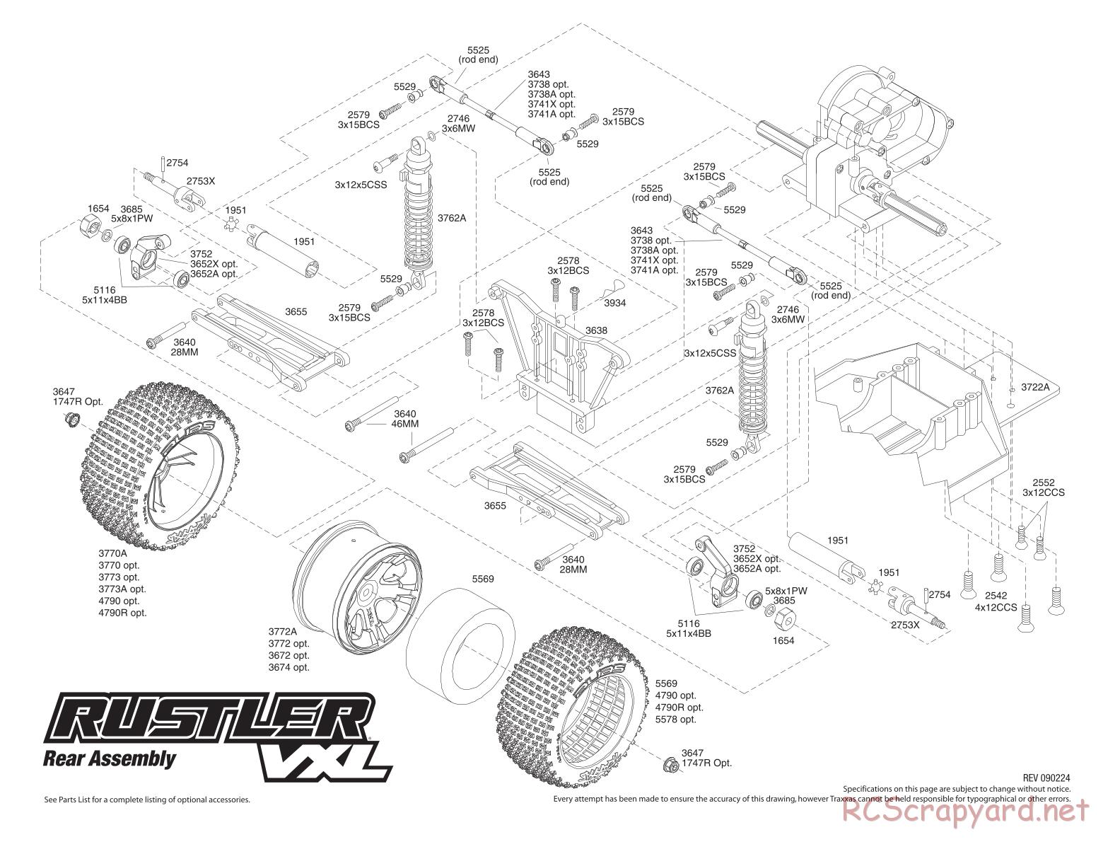 Traxxas - Rustler VXL (2007) - Exploded Views - Page 3