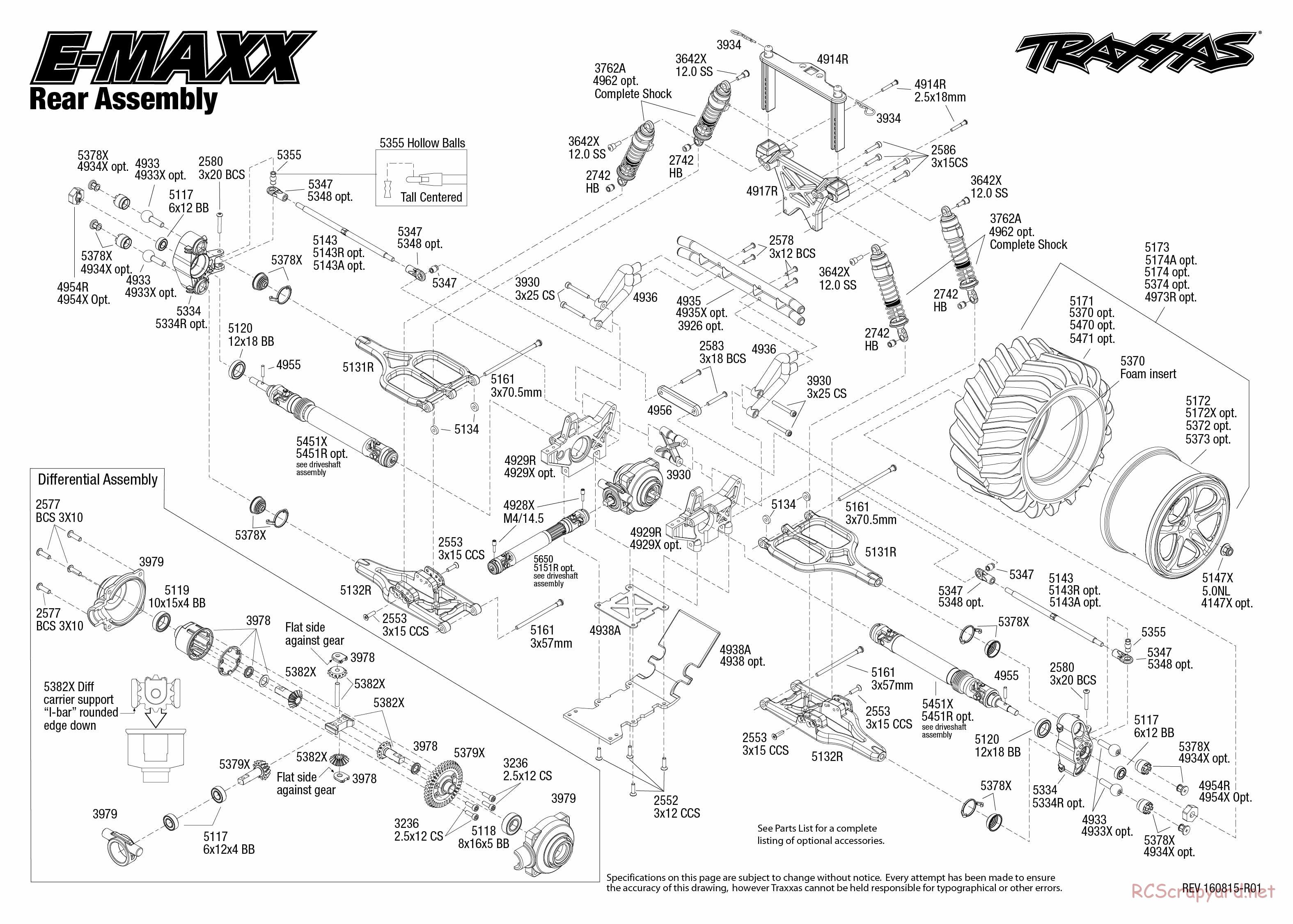 Traxxas - E-Maxx (2015) - Exploded Views - Page 3