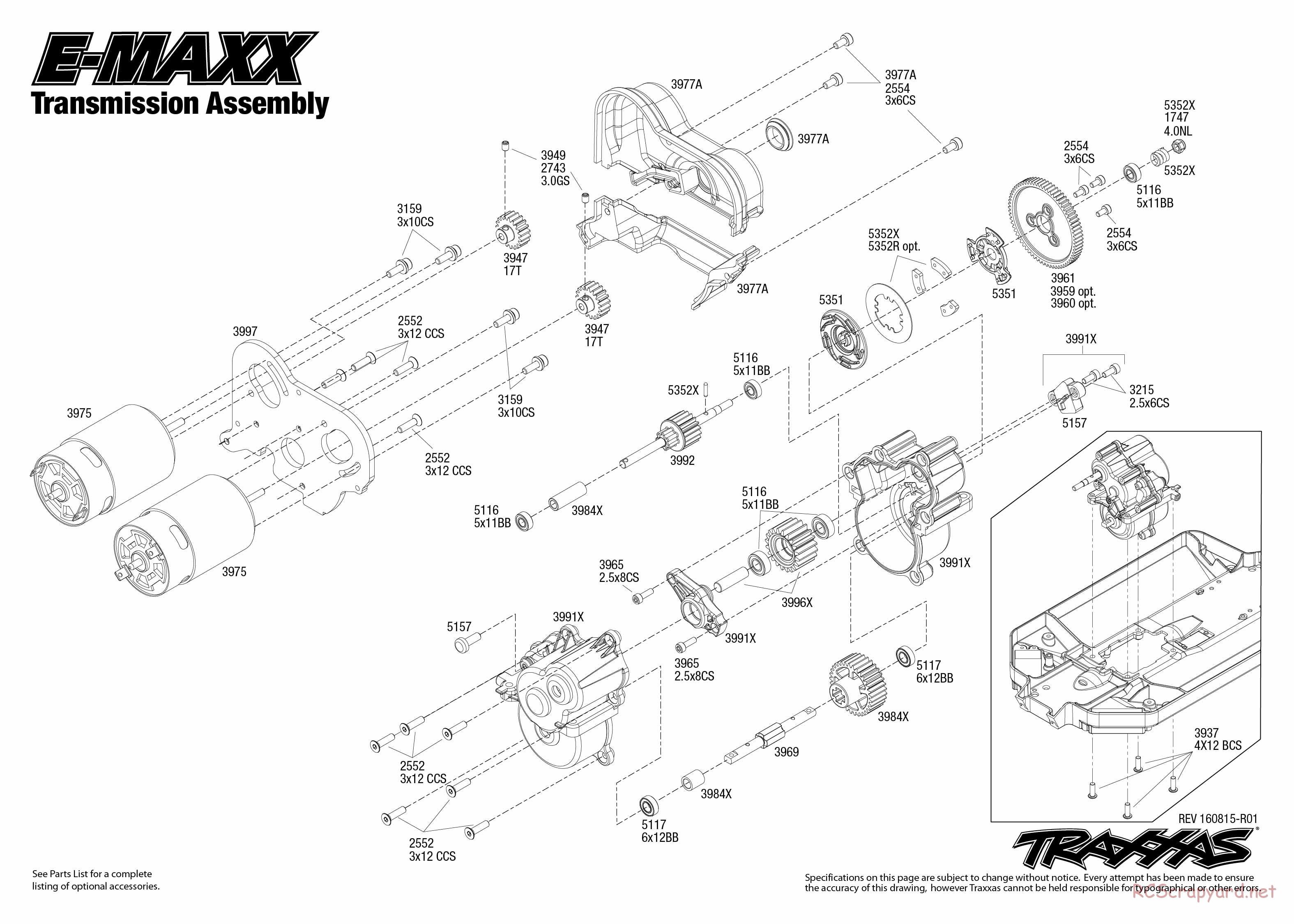 Traxxas - E-Maxx (2015) - Exploded Views - Page 4