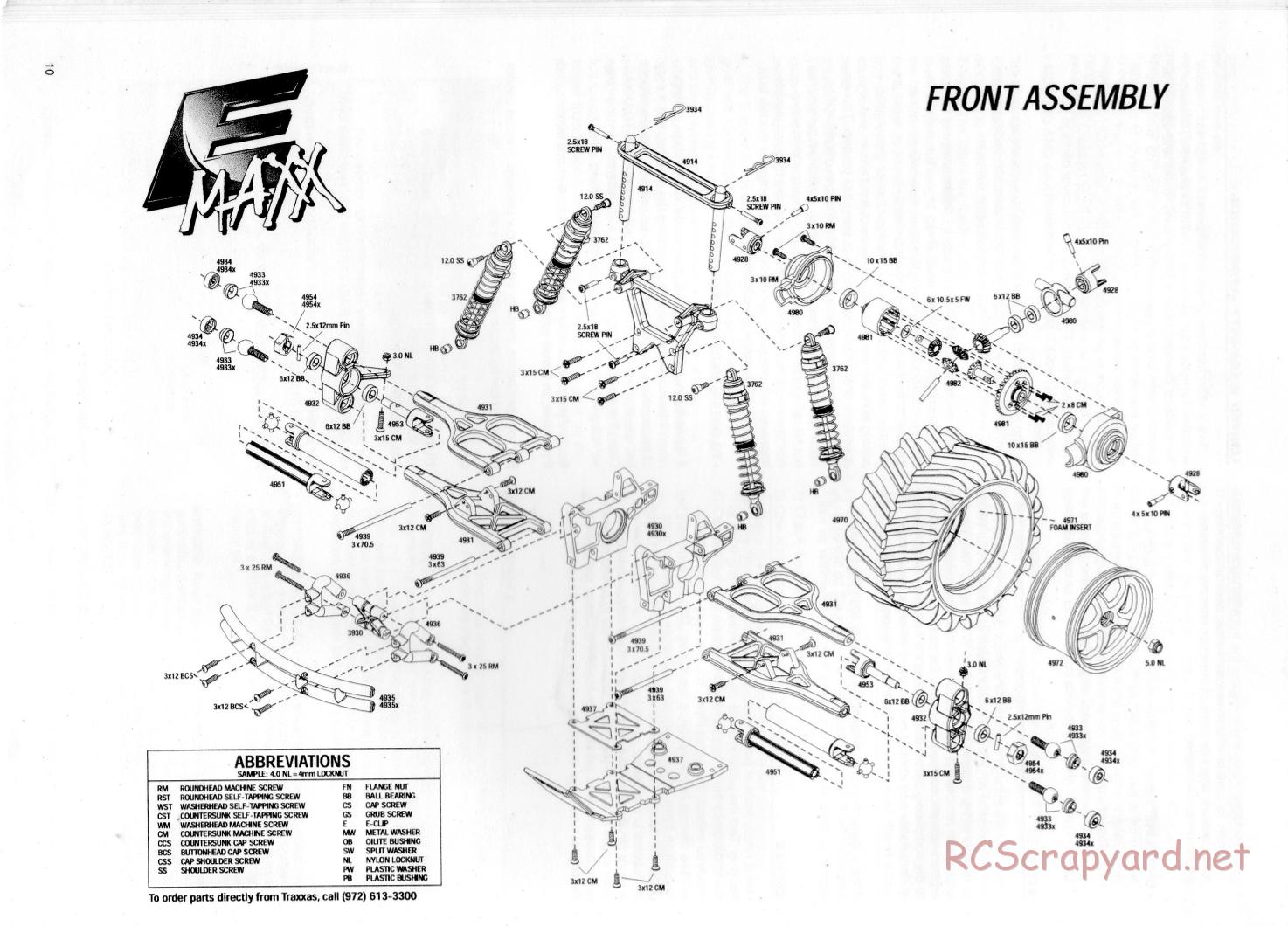 Traxxas - E-Maxx (2000) - Exploded Views - Page 1