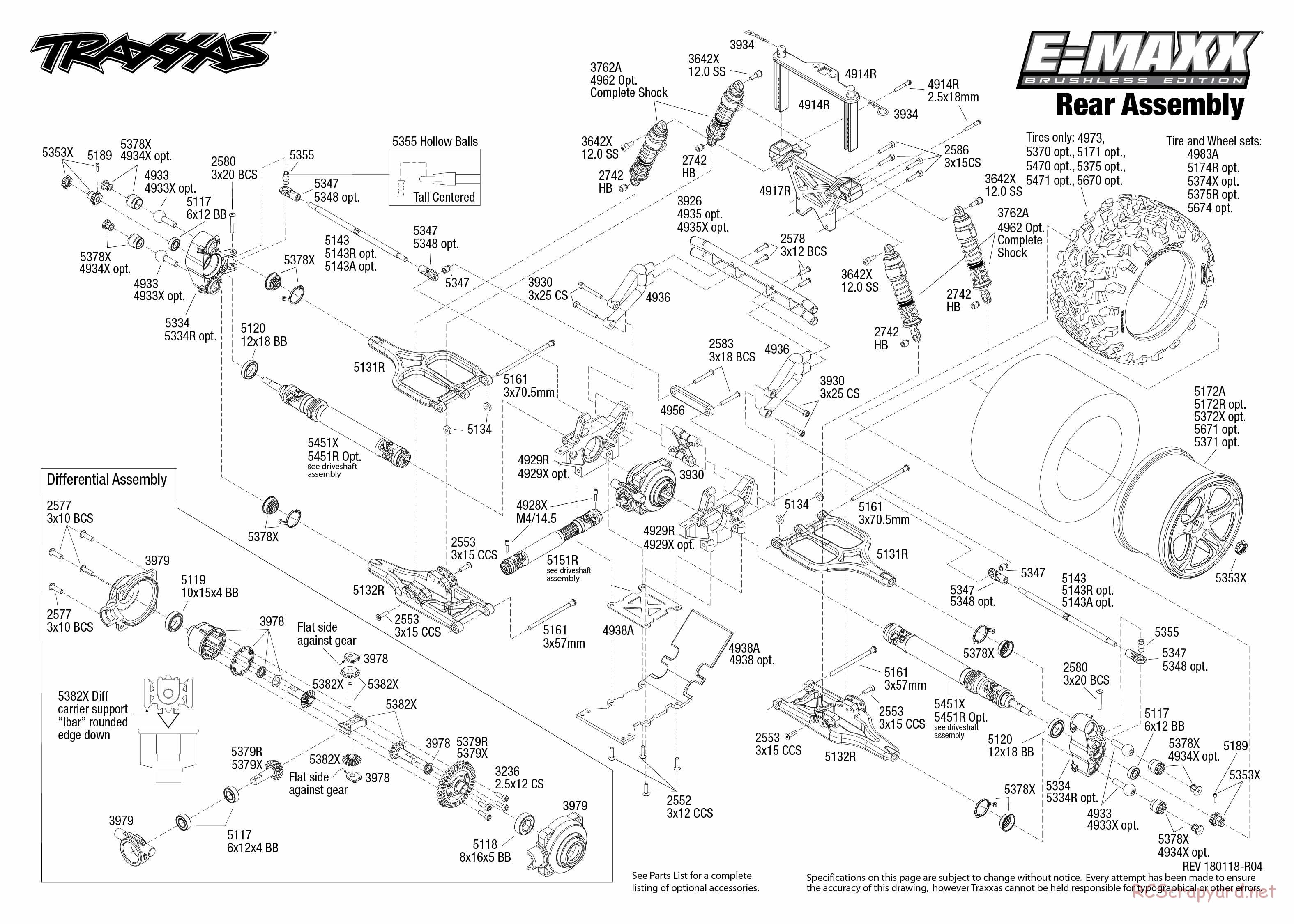 Traxxas - E-Maxx Brushless TSM (2016) - Exploded Views - Page 3