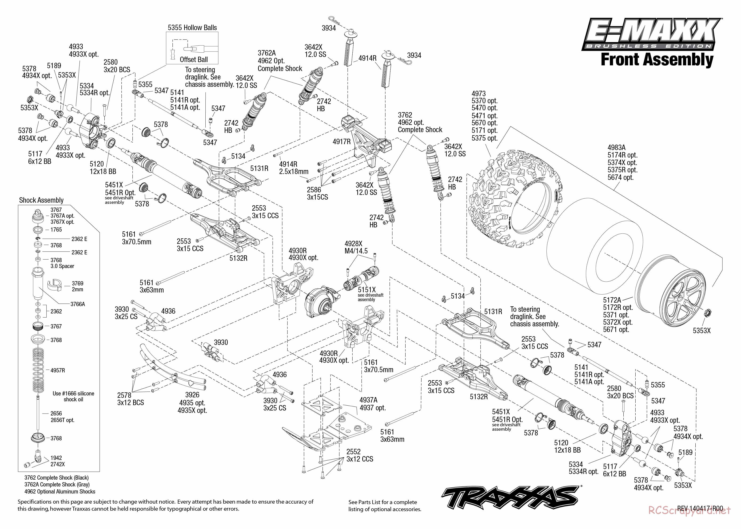 Traxxas - E-Maxx Brushless (2014) - Exploded Views - Page 2
