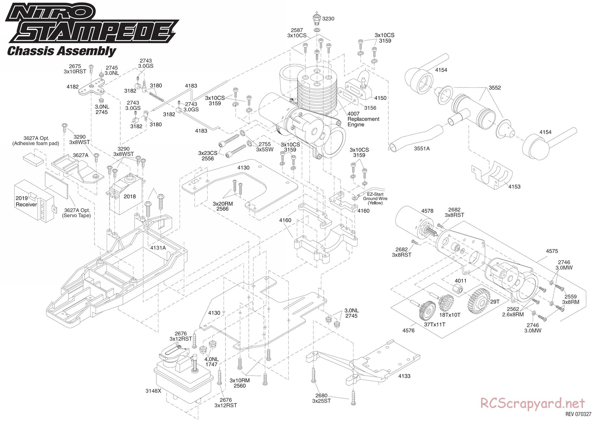 Traxxas - Nitro Stampede (2007) - Exploded Views - Page 1