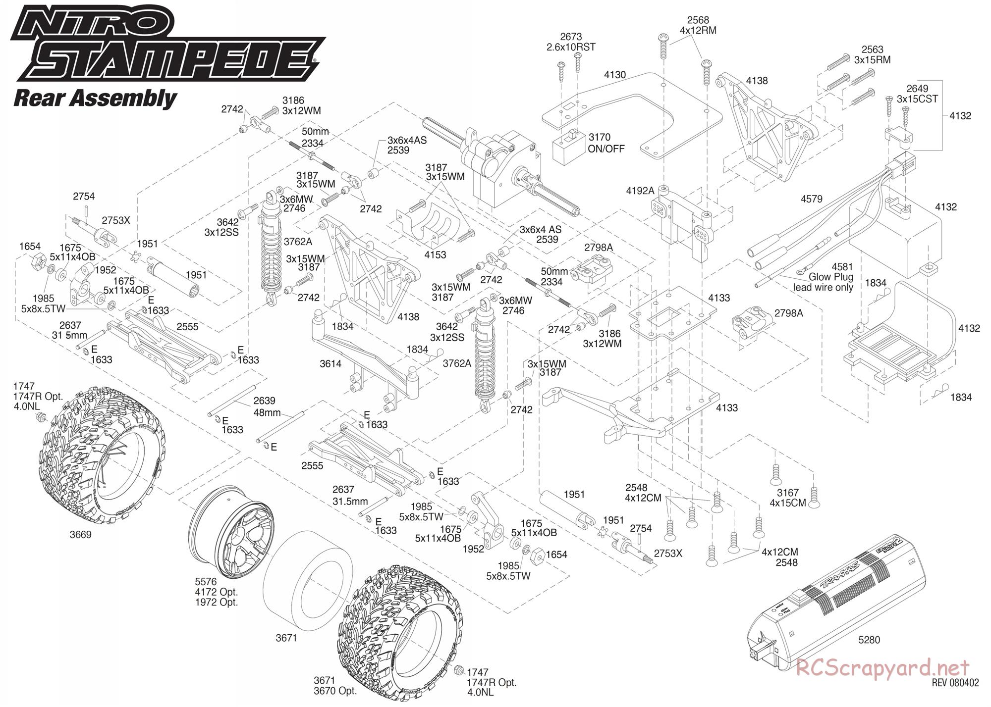 Traxxas - Nitro Stampede (2007) - Exploded Views - Page 3