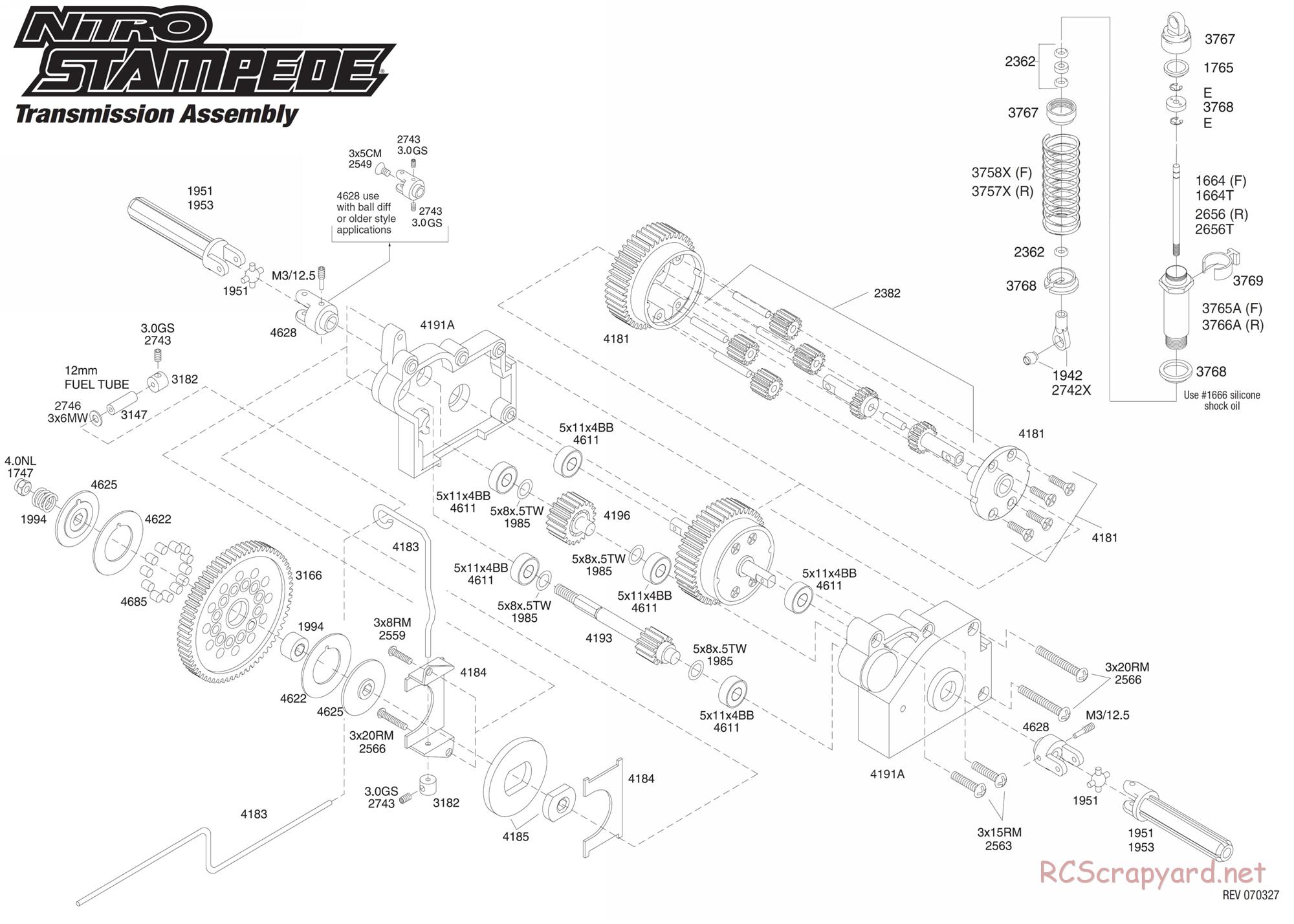 Traxxas - Nitro Stampede (2007) - Exploded Views - Page 4