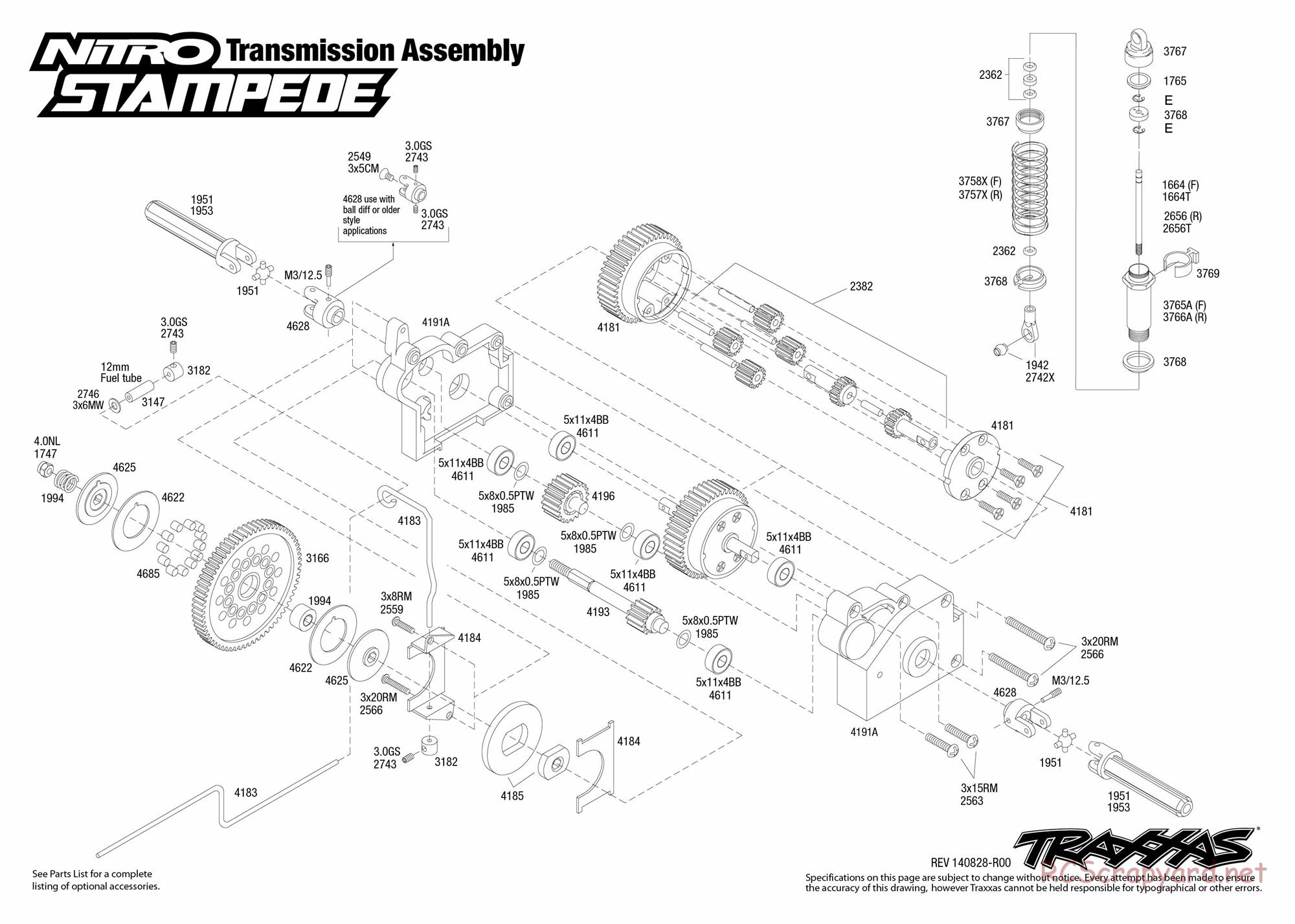 Traxxas - Nitro Stampede (2015) - Exploded Views - Page 4