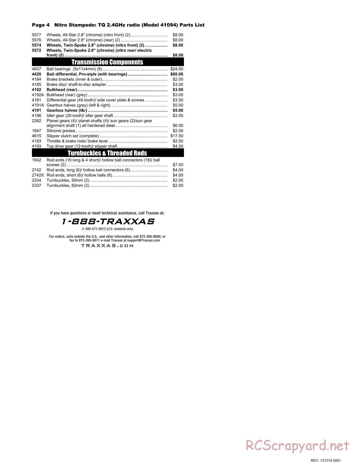 Traxxas - Nitro Stampede (2013) - Parts List - Page 4