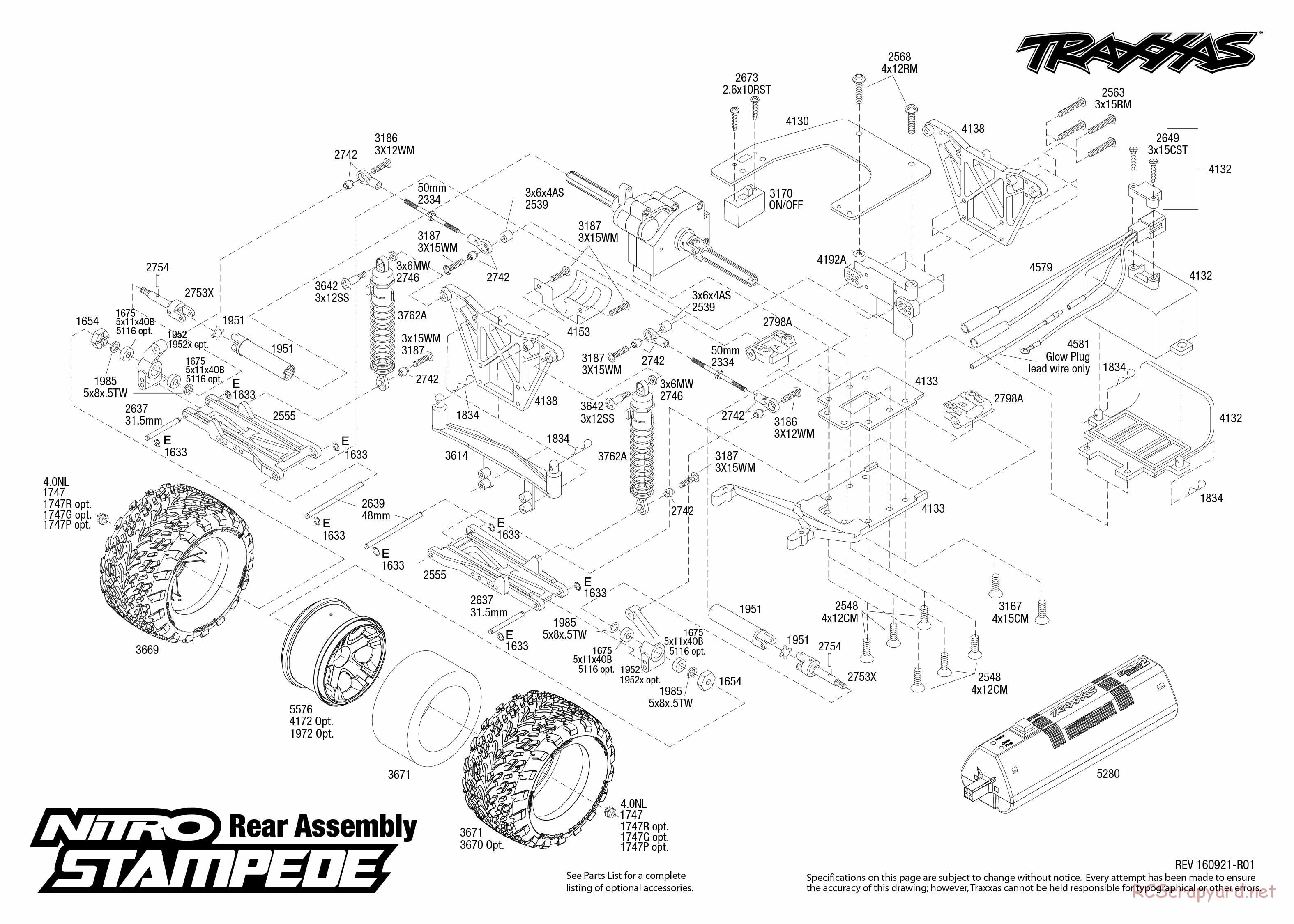 Traxxas - Nitro Stampede TSM - Exploded Views - Page 3