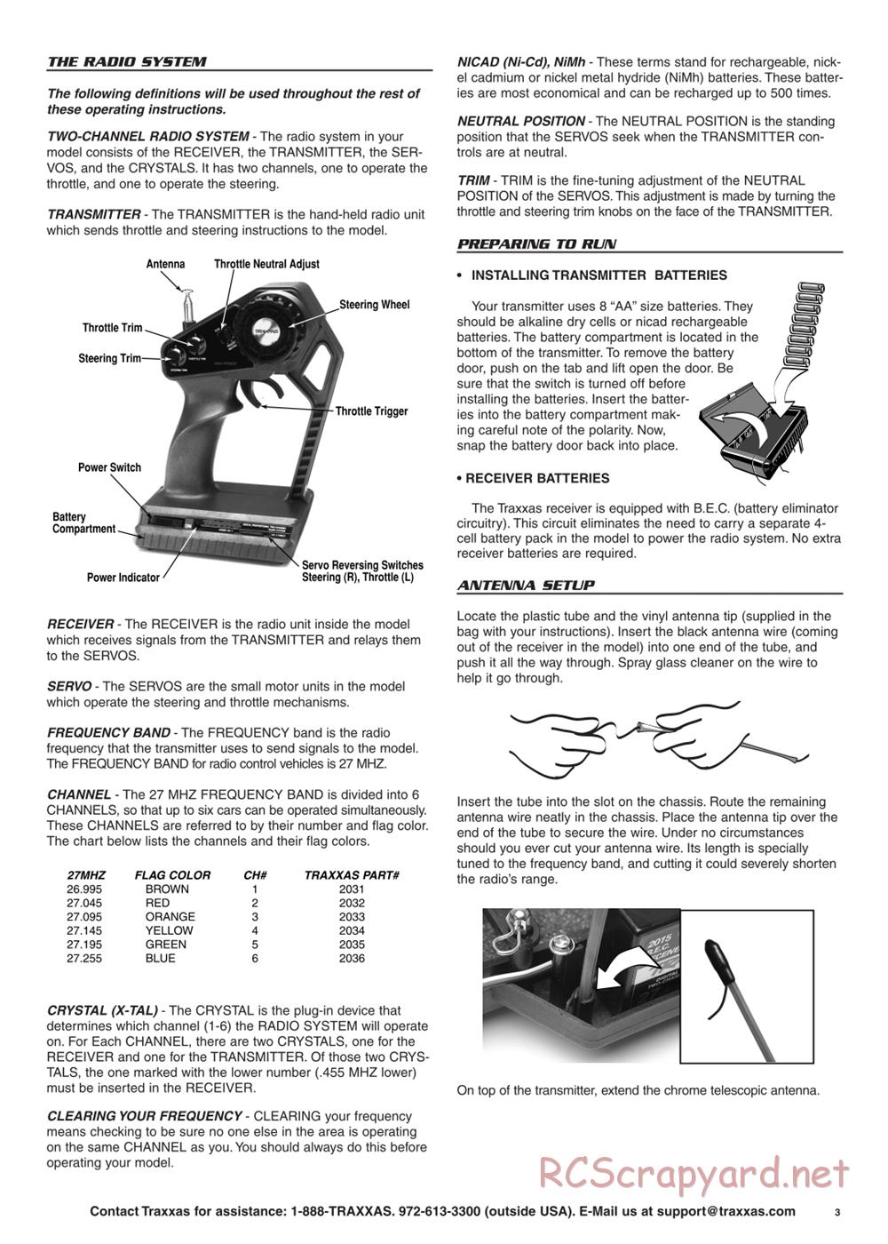 Traxxas - Street Sport - Manual - Page 3