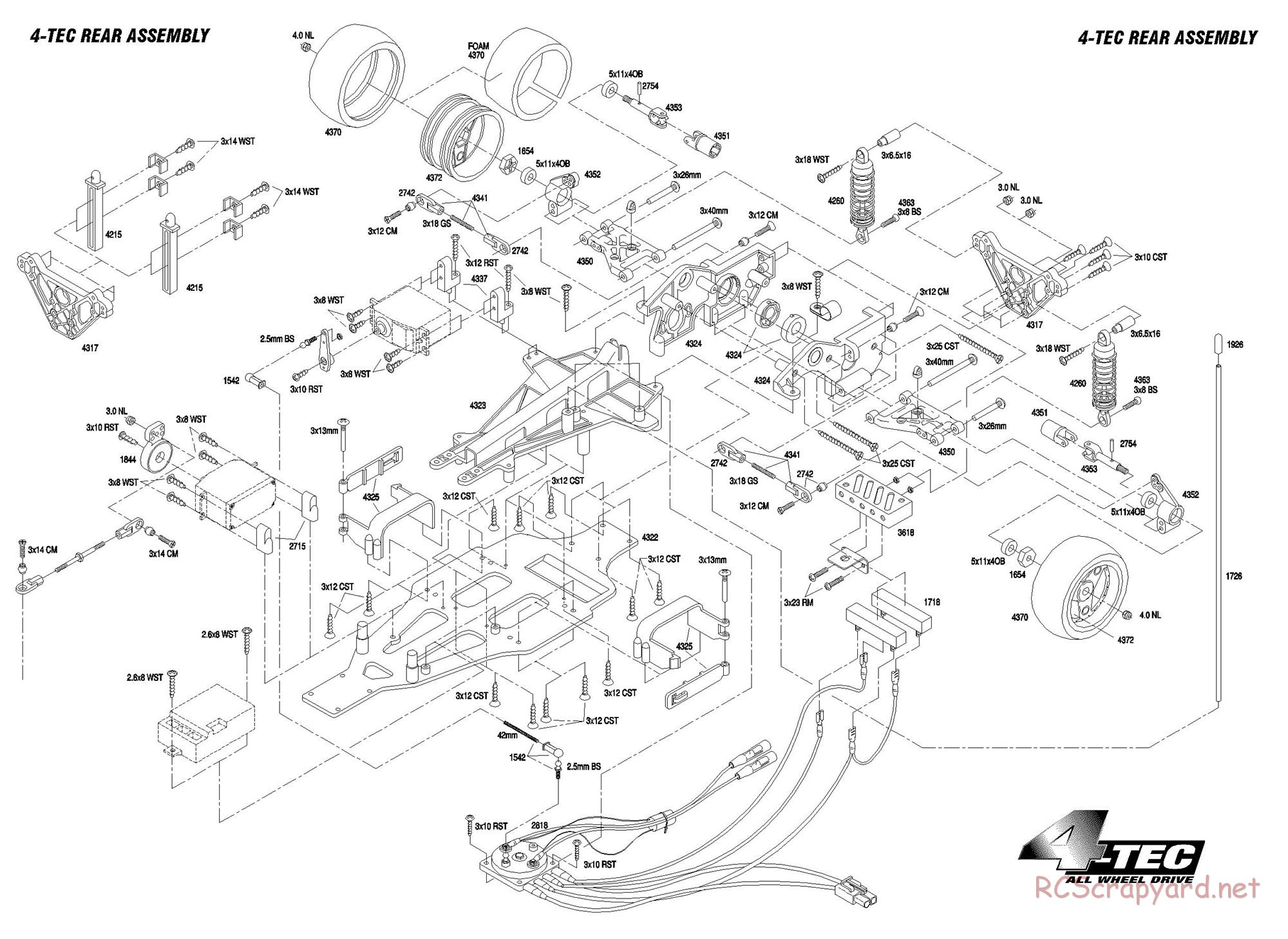 Traxxas - 4-Tec (1998) - Exploded Views - Page 2