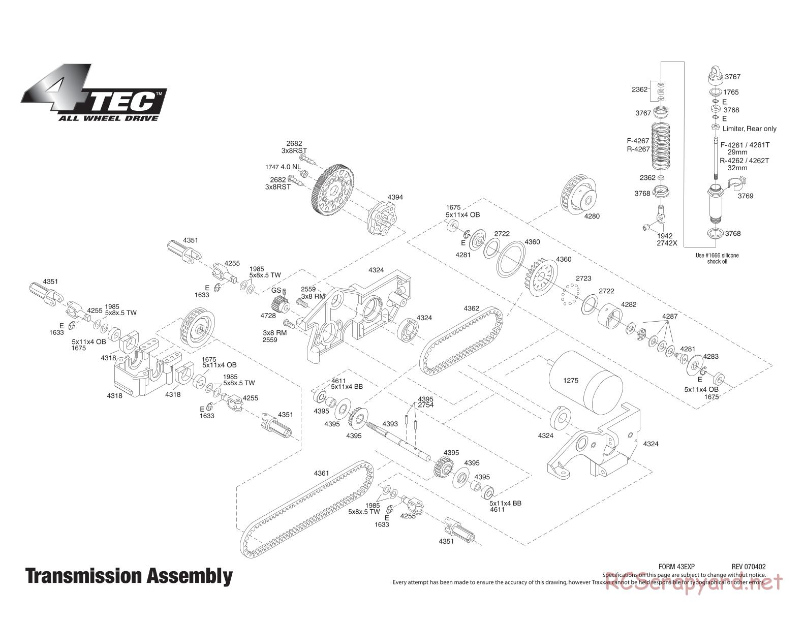 Traxxas - 4-Tec XL-1 - Exploded Views - Page 2