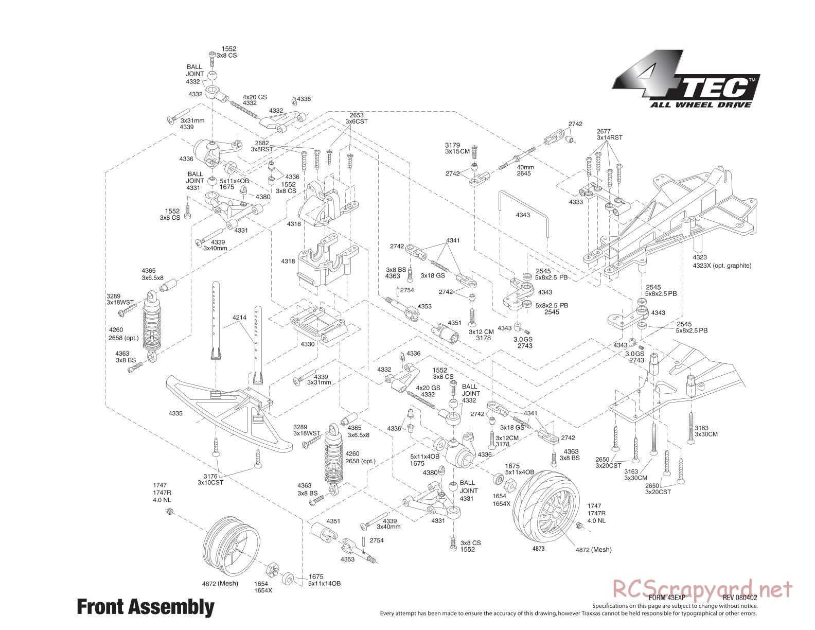 Traxxas - 4-Tec XL-1 - Exploded Views - Page 3