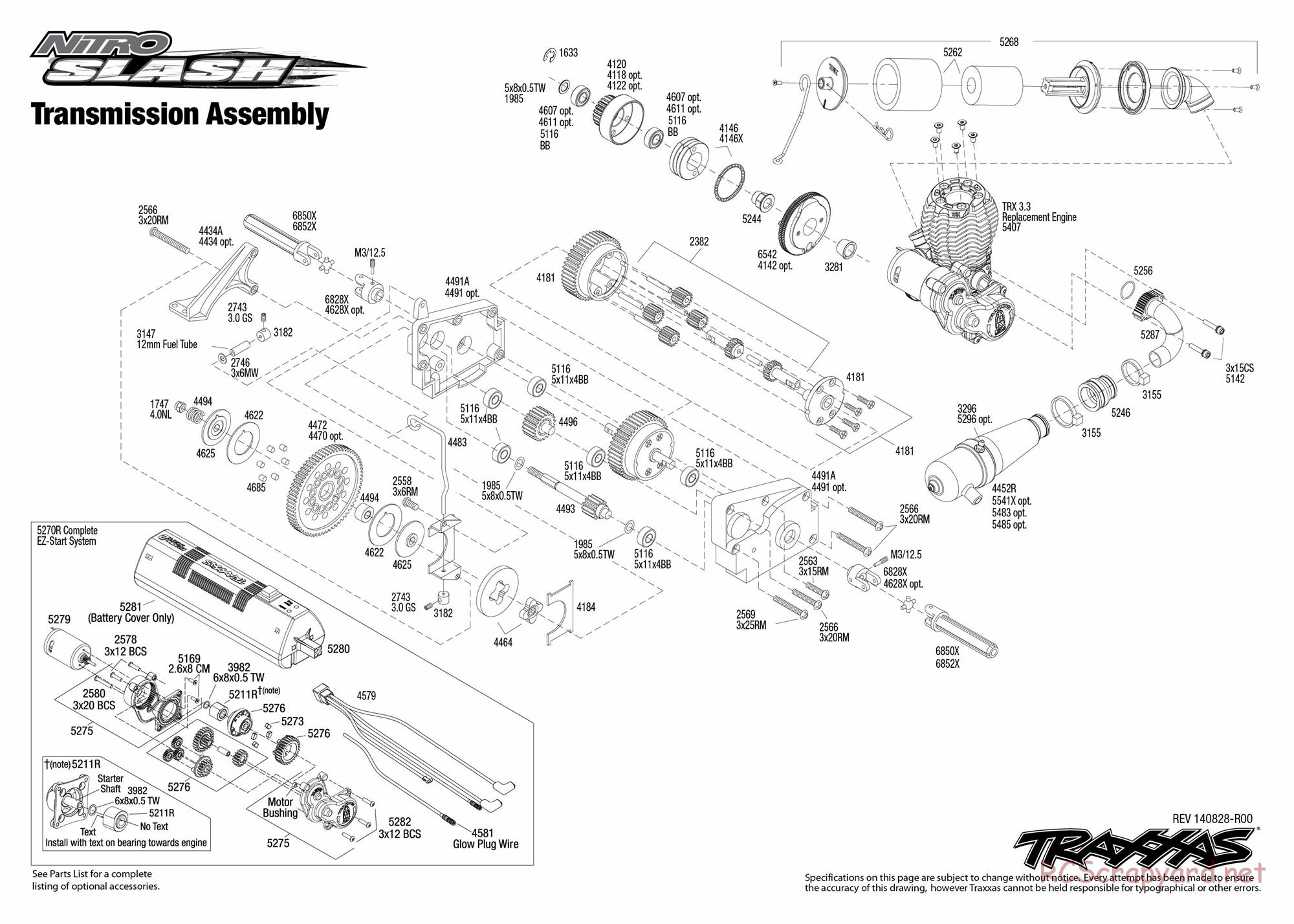 Traxxas - Nitro Slash (2014) - Exploded Views - Page 4