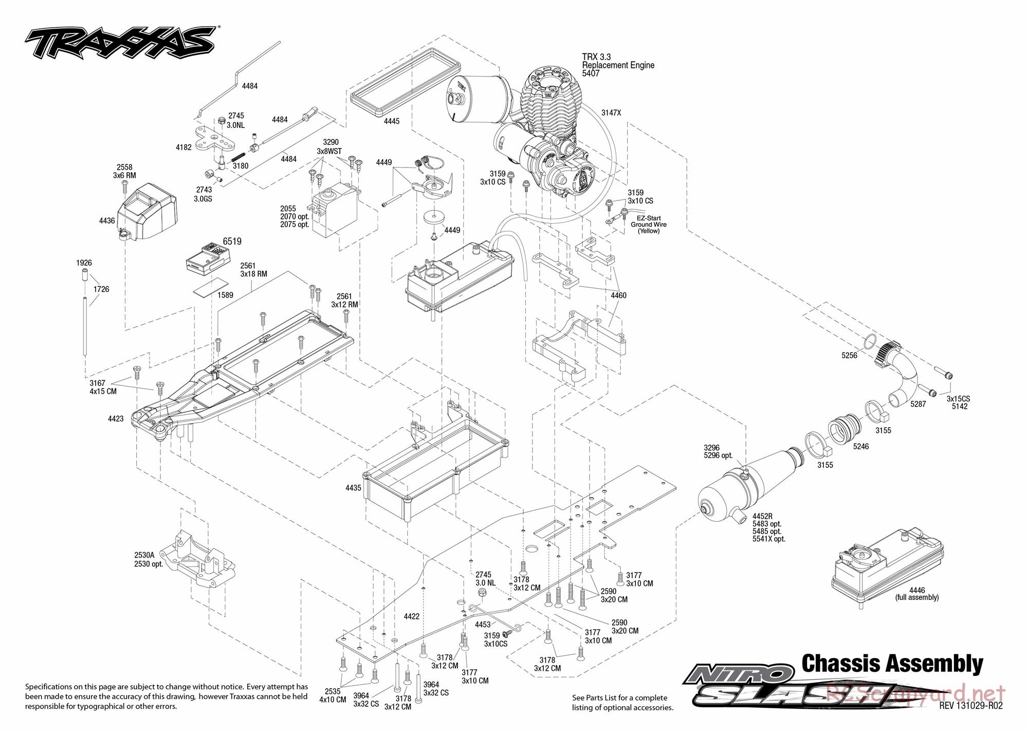 Traxxas - Nitro Slash (2012) - Exploded Views - Page 1