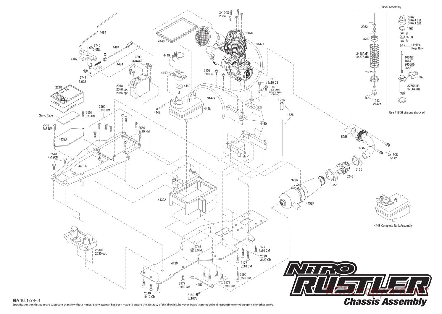 Traxxas - Nitro Rustler (2010) - Exploded Views - Page 1