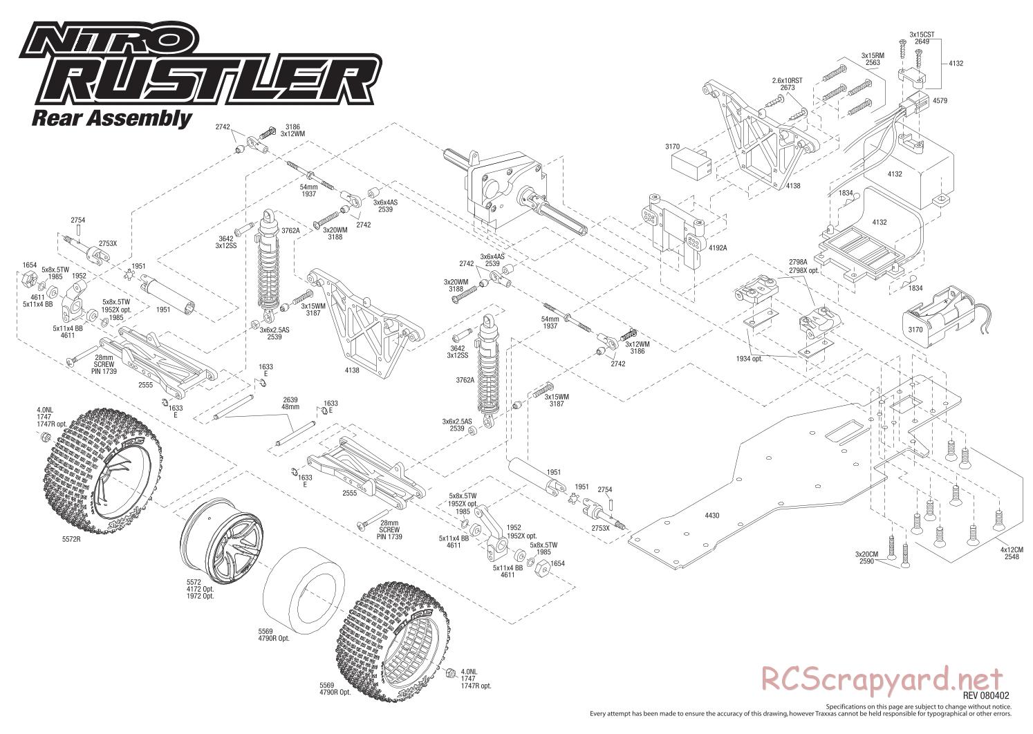 Traxxas - Nitro Rustler (2012) - Exploded Views - Page 3