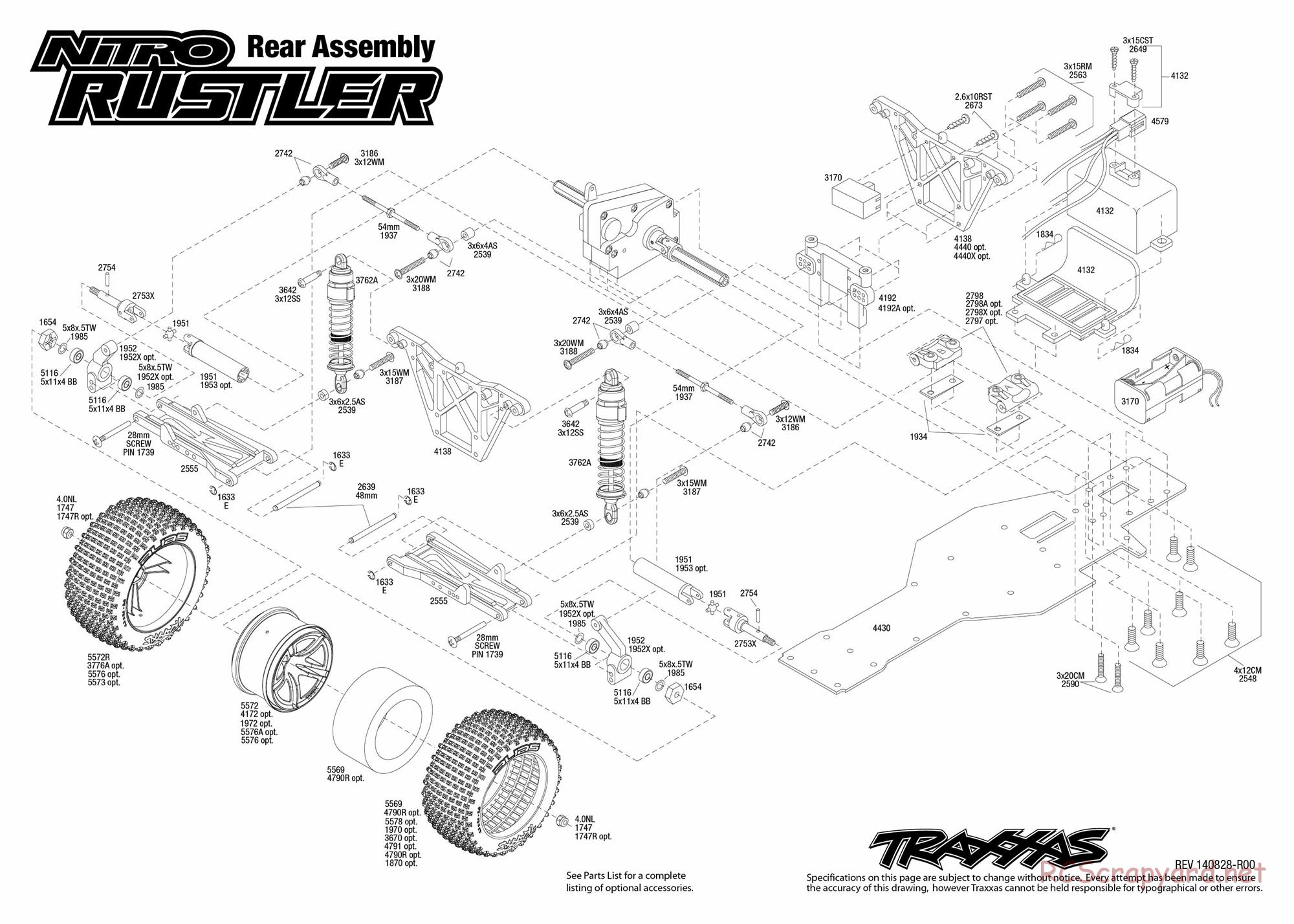 Traxxas - Nitro Rustler (2015) - Exploded Views - Page 3